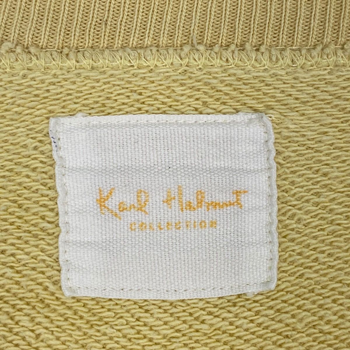 Vintage Vintage 90s Karl Helmut Sweatshirt Crewneck Yellow Size M Size L / US 10 / IT 46 - 5 Thumbnail