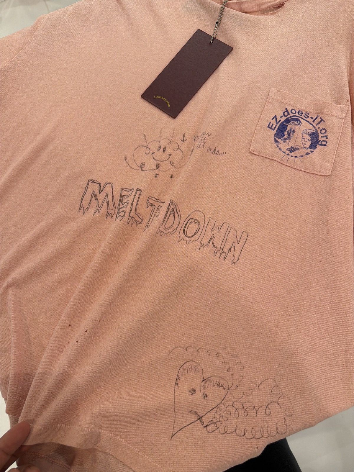 Paly Hollywood Paly Hollywood Rehab Romance Salmon Pink Tee Size US XL / EU 56 / 4 - 3 Thumbnail