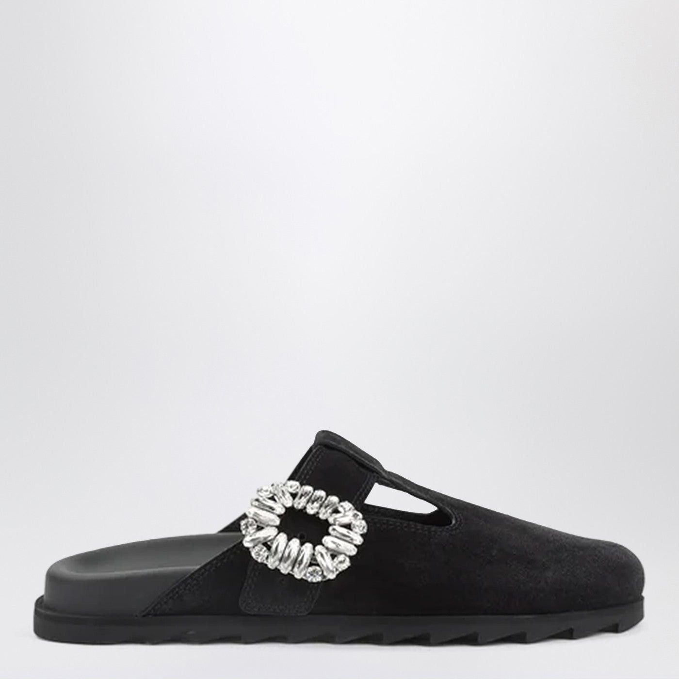 Roger Vivier Roger Vivier Black Suede Mule Slidy Viv' Size US 11 / IT 41 - 1 Thumbnail