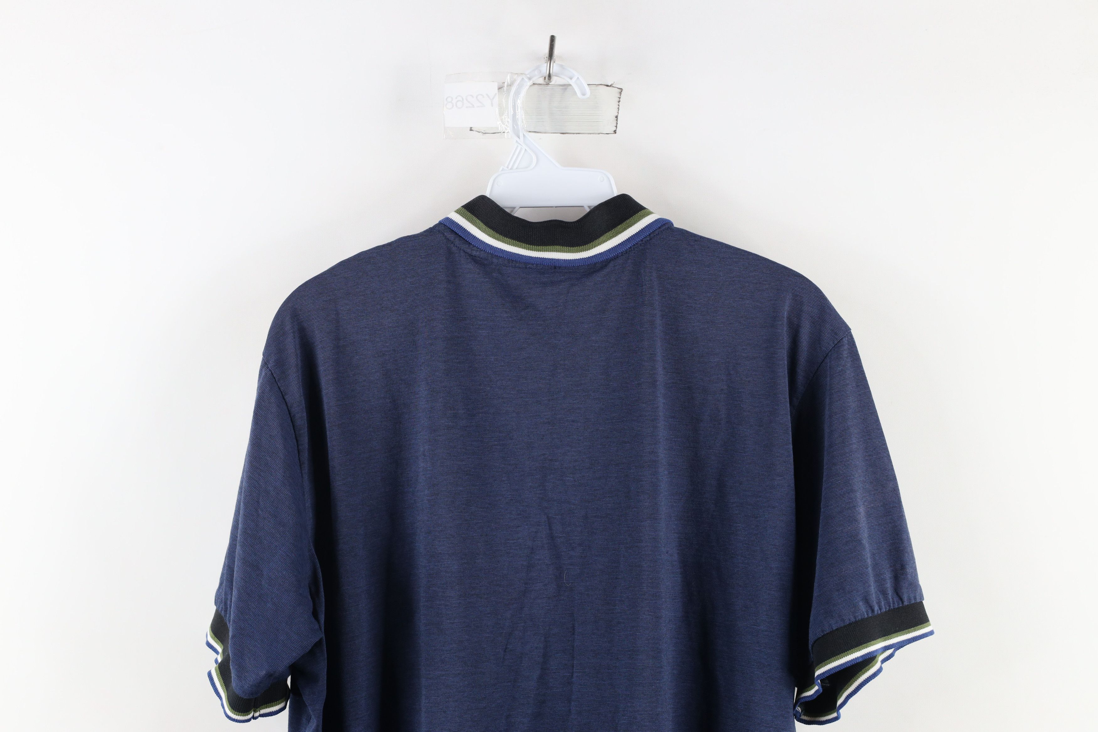 Vintage Vintage 90s Streetwear Collared Pocket Polo Shirt Blue Size US XL / EU 56 / 4 - 10 Thumbnail
