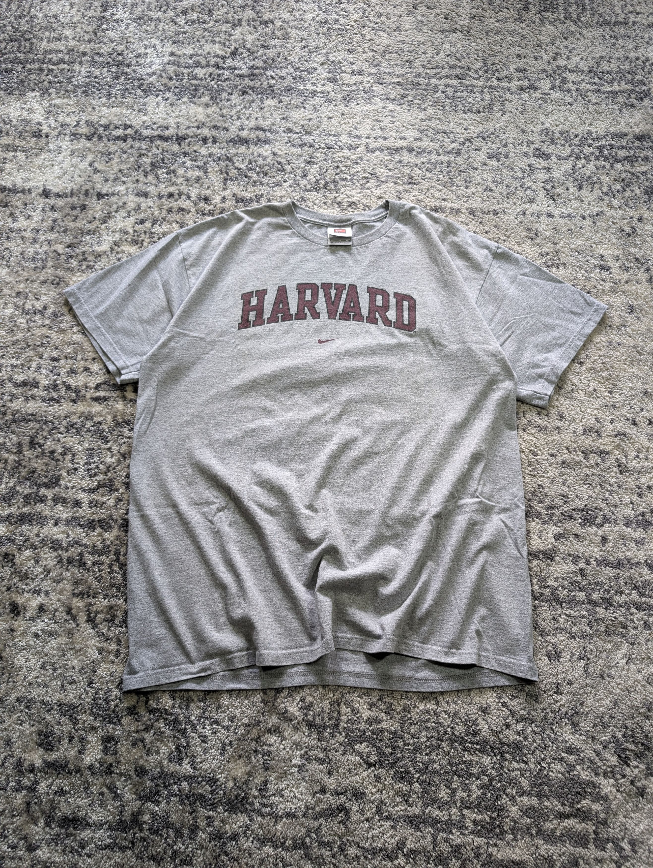 Nike × Vintage Harvard USA 90s Nike Team White Tag Central Swoosh t-shirt Size US XL / EU 56 / 4 - 8 Thumbnail