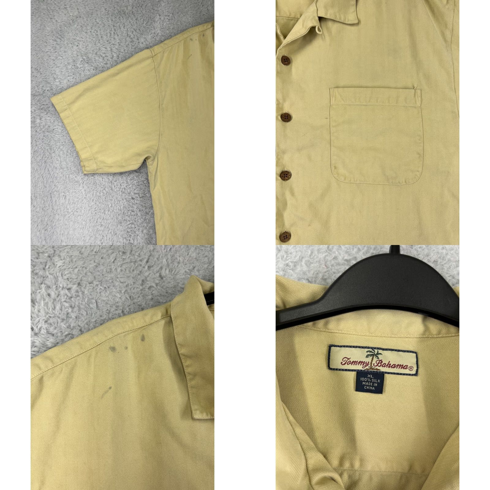 Tommy Bahama Tommy Bahama Shirt Mens XL Yellow Stripe Silk Button-Up Hawaiian Camp Hawaii Aloha Resort Beach Vacation Shirt Mens Size US XL / EU 56 / 4 - 8 Thumbnail