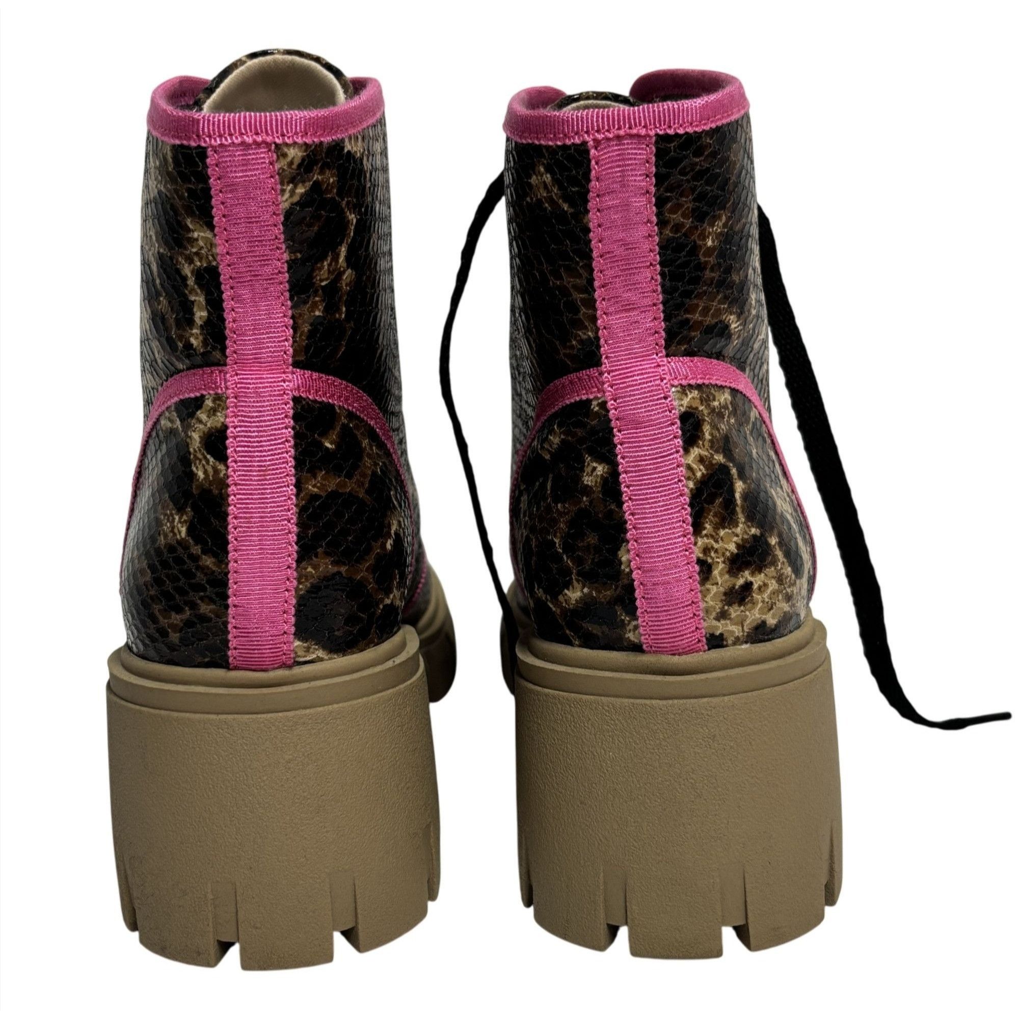 Other SHOE REPUBLIC / Husky / Leopard Print / Lace-Up / Chunky / A Size US 8 / IT 38 - 3 Thumbnail
