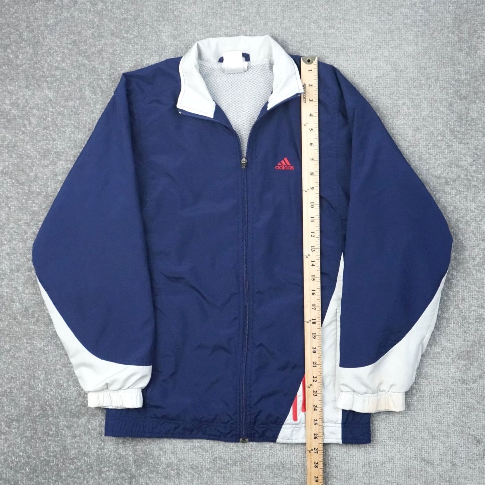 Adidas VINTAGE Adidas Full Zip Windbreaker Mens M Blue Jacket Size US M / EU 48-50 / 2 - 4 Thumbnail
