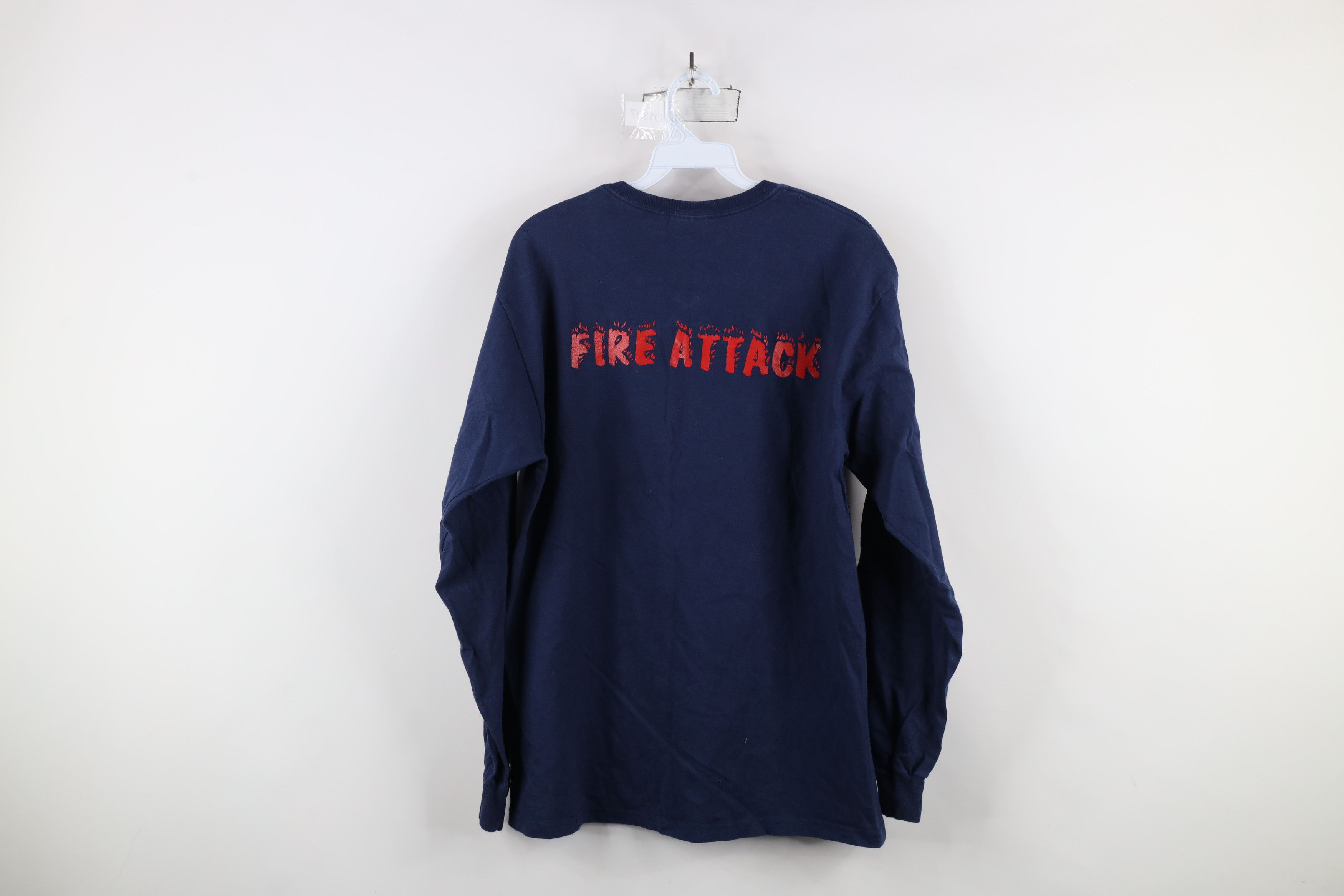 Vintage Vintage 90s Ohio Academy Fire Attack Long Sleeve T-Shirt Size US M / EU 48-50 / 2 - 10 Thumbnail