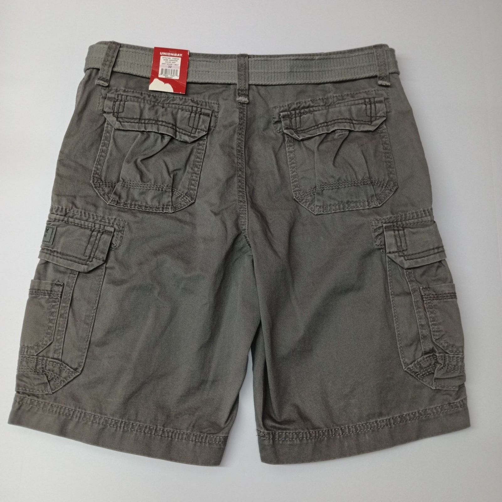 UNIONBAY Union Bay Cargo Shorts Men's Size 32 11” Ins Gray Goose Belt Size US 32 / EU 48 - 4 Thumbnail
