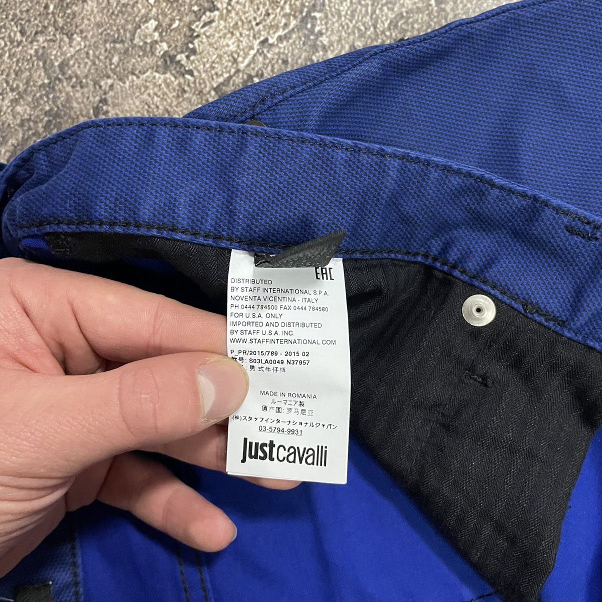 Just Cavalli × Roberto Cavalli Just Cavalli Blue Big Logo Pants Size US 38 / EU 54 - 9 Thumbnail