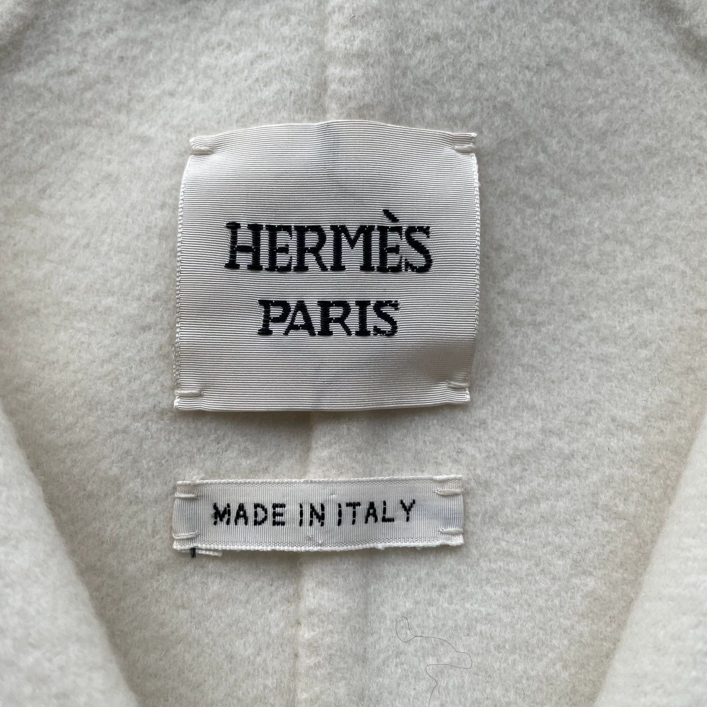 Hermes HERMES Str Single-Breasted Womens White 36 Coat Size XS / US 0-2 / IT 36-38 - 4 Thumbnail