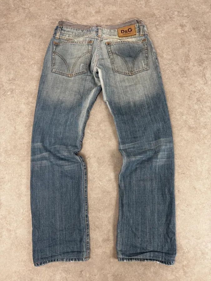 Dolce & Gabbana AW2003 Dolce & Gabbana Light Blue Distressed Double Waisted Jeans Size US 32 / EU 48 - 5 Thumbnail
