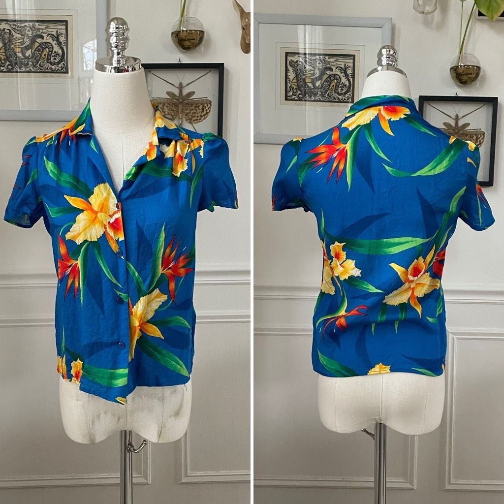 Vintage Vintage 70s 80s That’s It Tropical Floral Hawiian Shirt XS S Size XS / US 0-2 / IT 36-38 - 1 Thumbnail