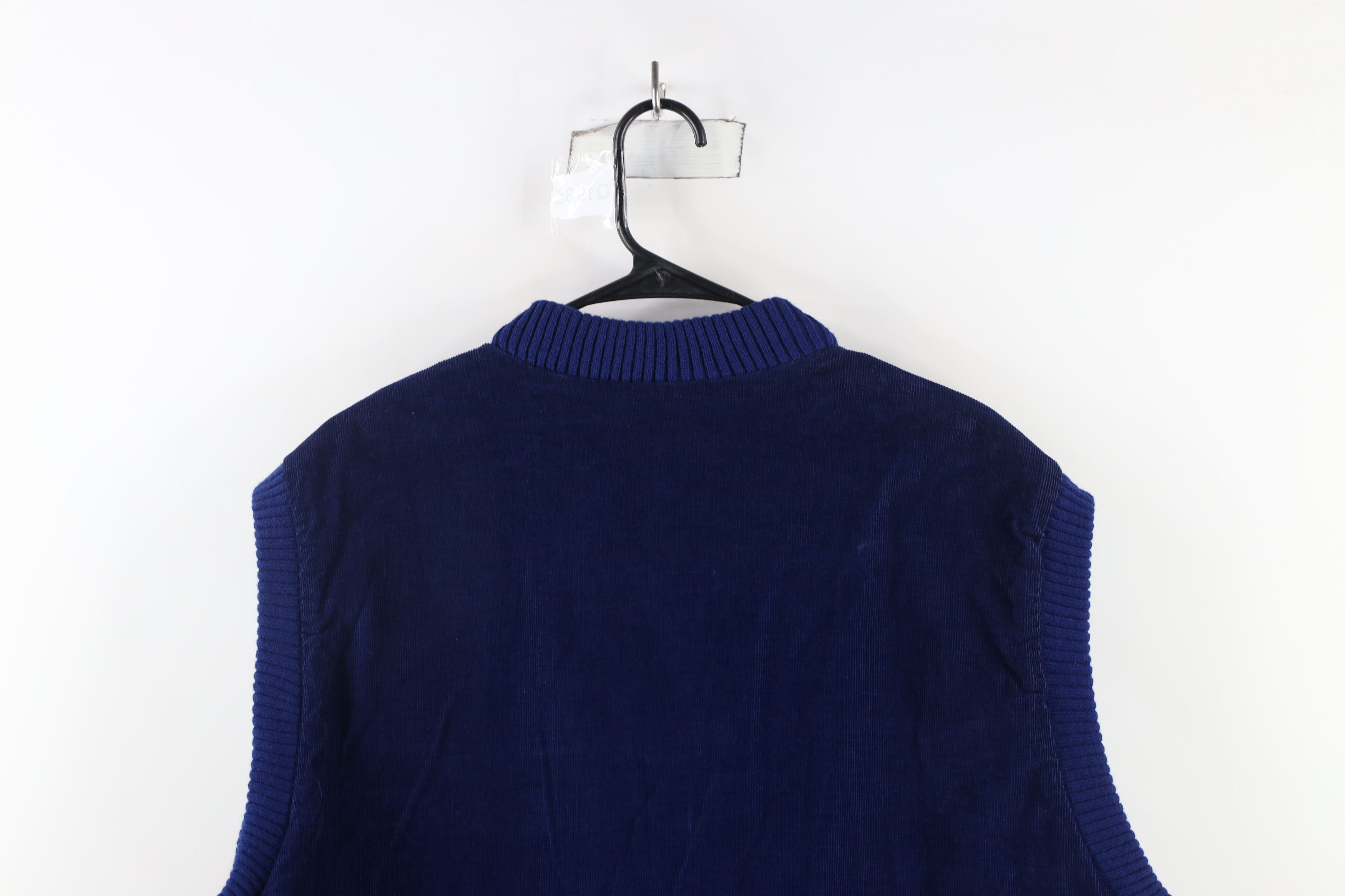 Vintage Vintage 70s Streetwear Corduroy Puffer Vest Jacket Blue Size US XL / EU 56 / 4 - 14 Thumbnail