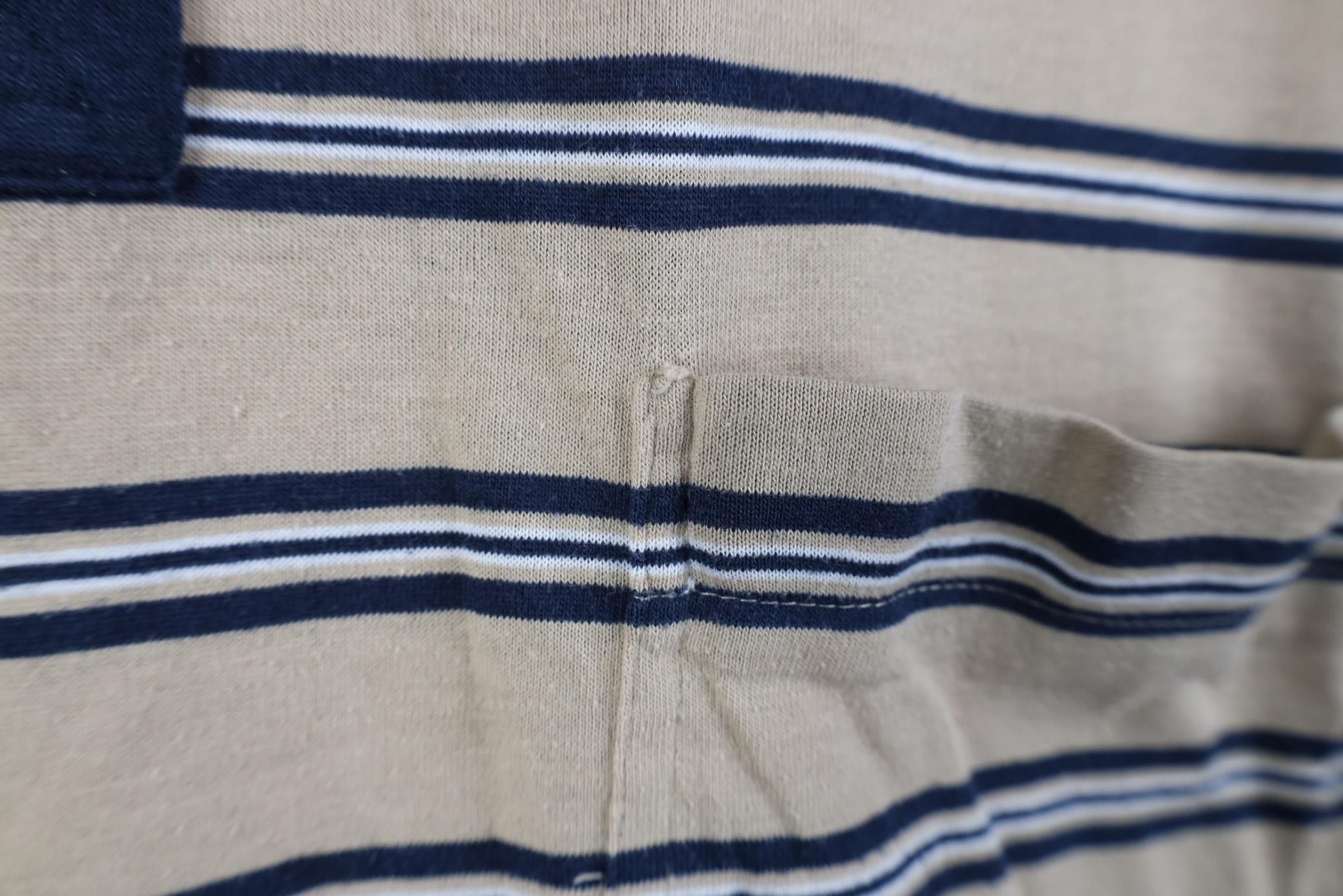 Vintage Vintage 90s Streetwear Block Knit Golf Polo Shirt Beige Size US L / EU 52-54 / 3 - 4 Thumbnail