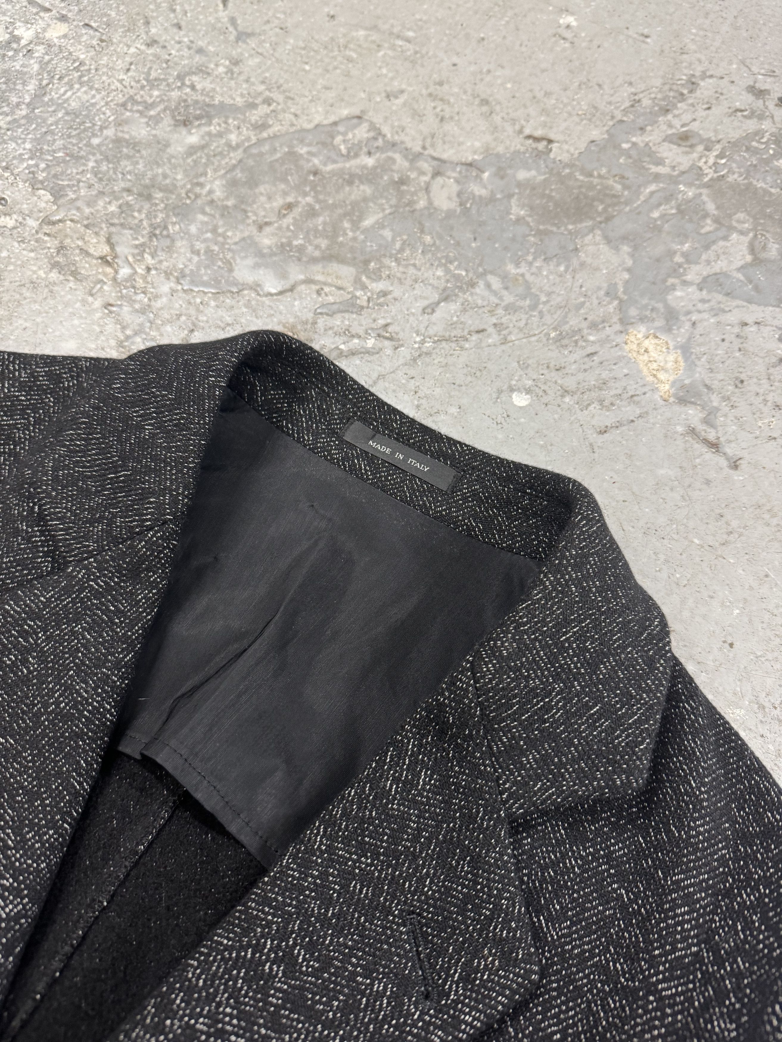 Armani × Vintage AW2005 Emporio Armani Trench Wool Obscure Coat Size US M / EU 48-50 / 2 - 8 Thumbnail