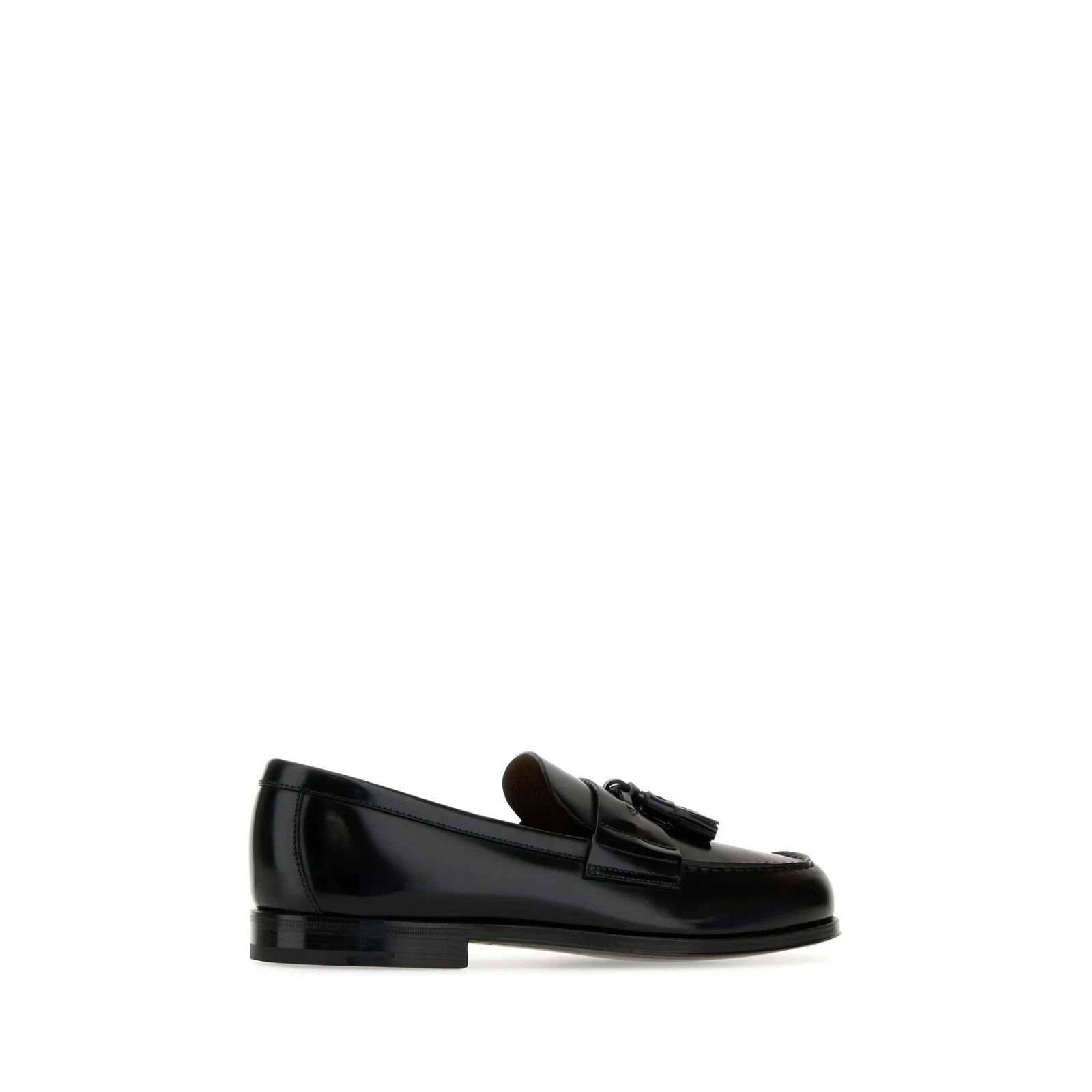 Prada PRADA Black Leather Loafers New And Authentic (Men's size:7. Size US 7.5 / EU 40-41 - 3 Thumbnail