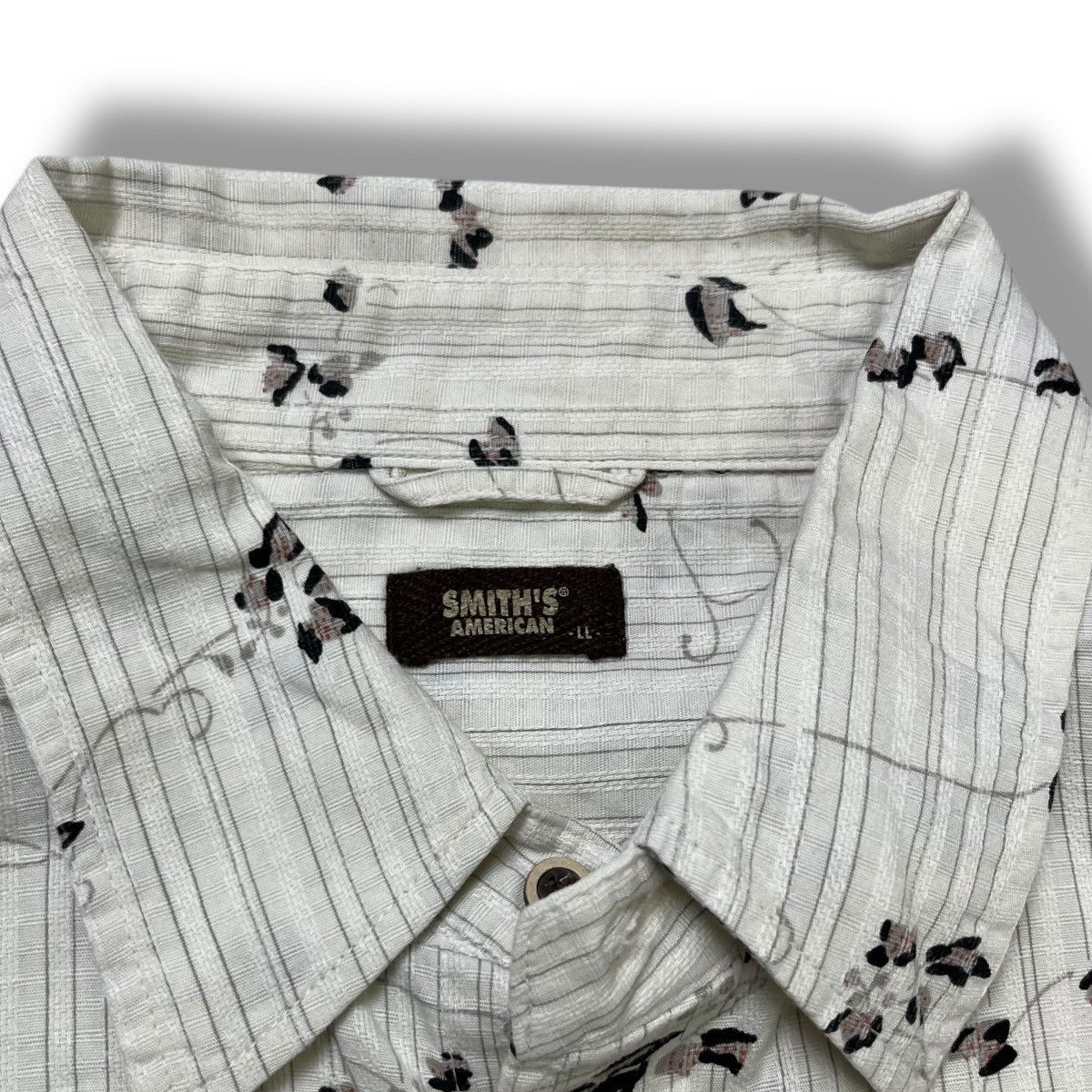Vintage Smith americana flower textured button ups shirt Size US L / EU 52-54 / 3 - 5 Thumbnail