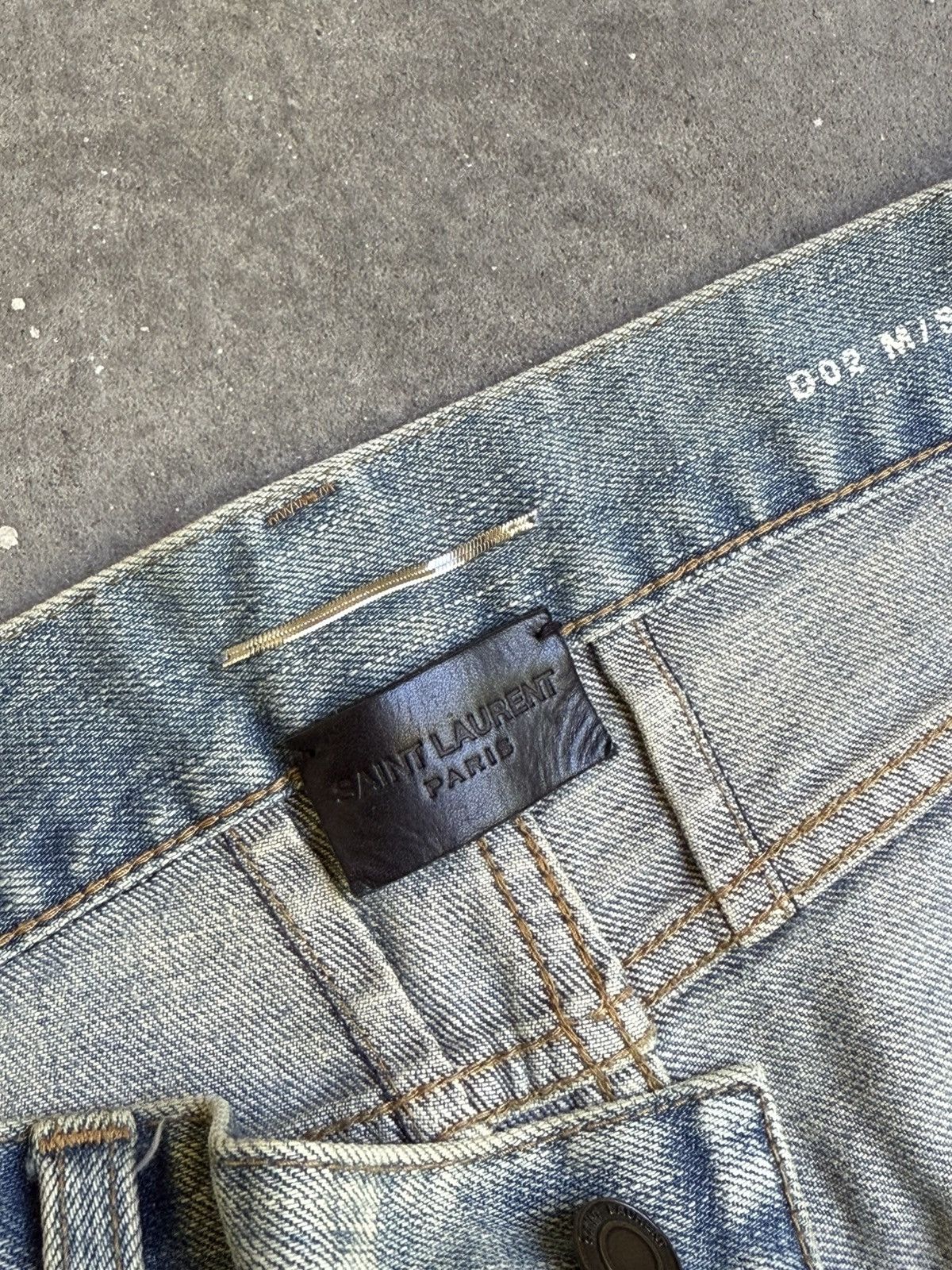 Saint Laurent Paris SS19 Saint Laurent blue distressed crash denim jeans Size US 28 / EU 44 - 12 Thumbnail