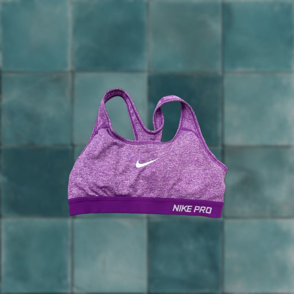 Nike Nike Sports Bra Womens XS Purple Dri Fit Workout Activewear Support Lightweight Size ONE SIZE - 1 Thumbnail