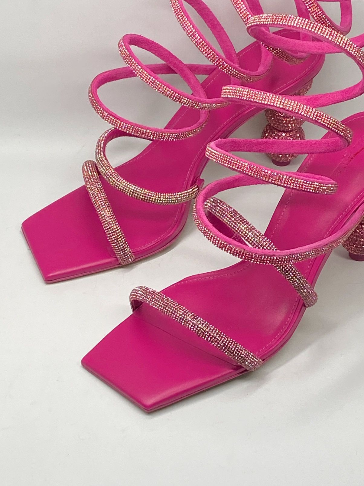 Cult Gaia Lislie Crystal Wrap Sandals size 39