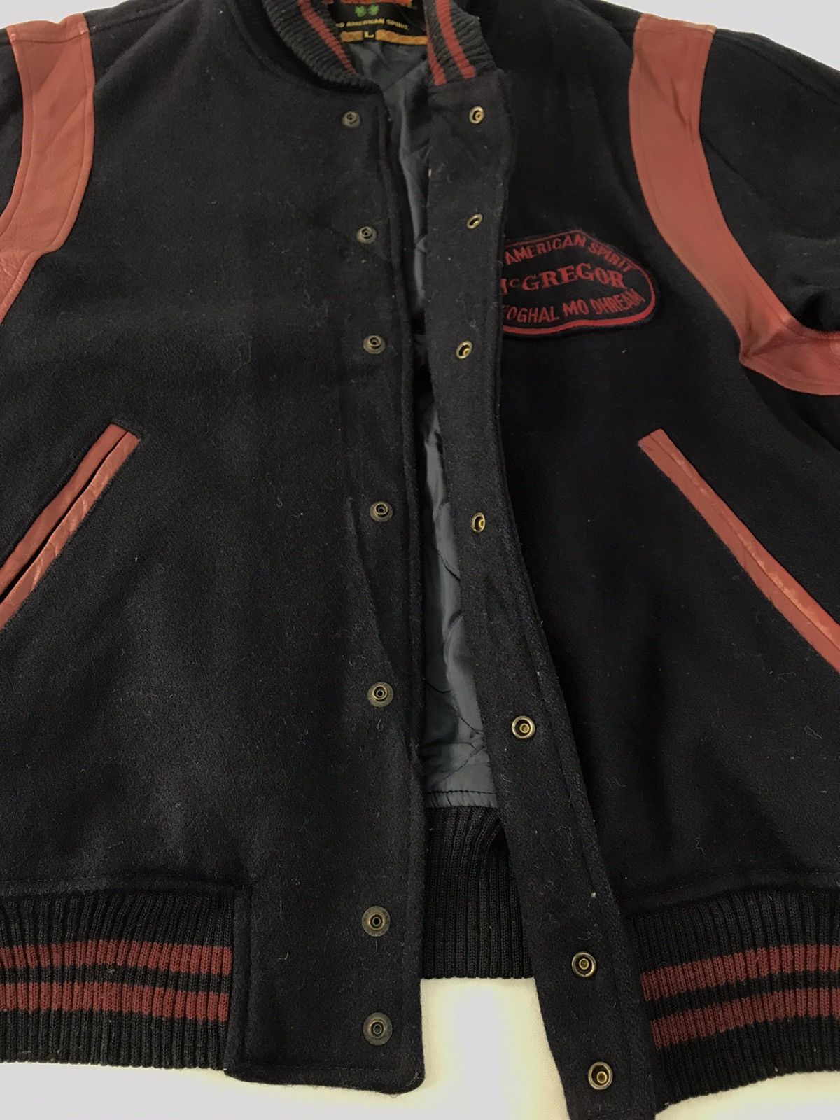 Vintage McGregor Varsity Jacket Wool Sleeve Quilted Padded Inner Size US L / EU 52-54 / 3 - 5 Thumbnail