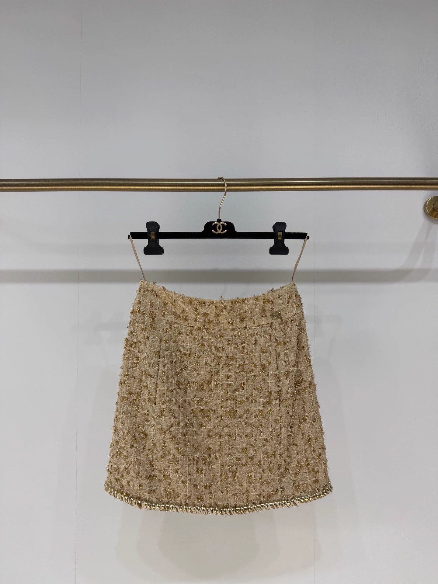 Chanel Chanel Beach Collection Gold Woven Skirt 99 New FR34 Size 25" / US 0 / IT 36 - 1 Thumbnail