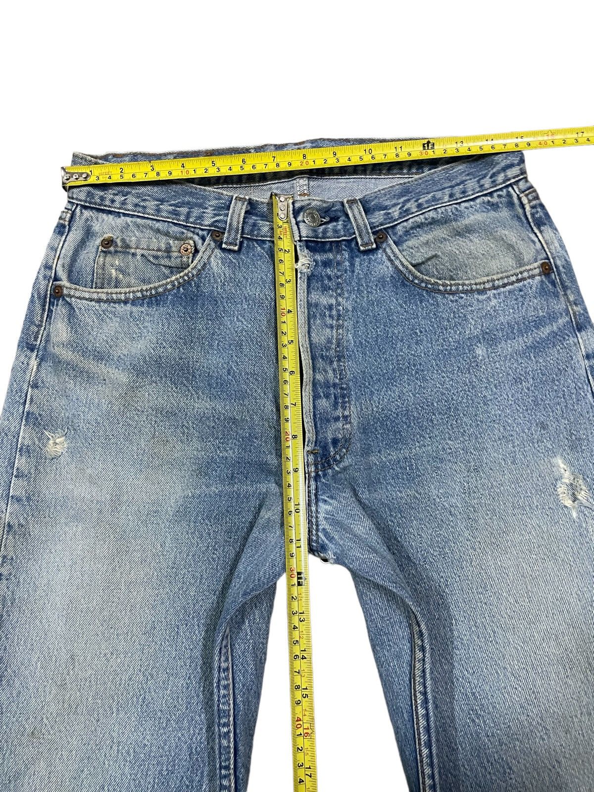 Levi's Vintage Clothing Vintage 80s Levi’s 501 Straight Cut Blue Wash Denim #546 Size US 31 - 20 Thumbnail