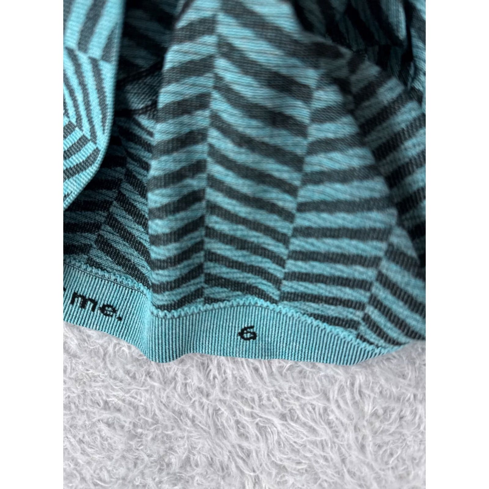 Lululemon Lululemon Shirt Women 6 Teal Black Chevron Swiftly Tech Tank Running Gym Size M / US 6-8 / IT 42-44 - 7 Thumbnail