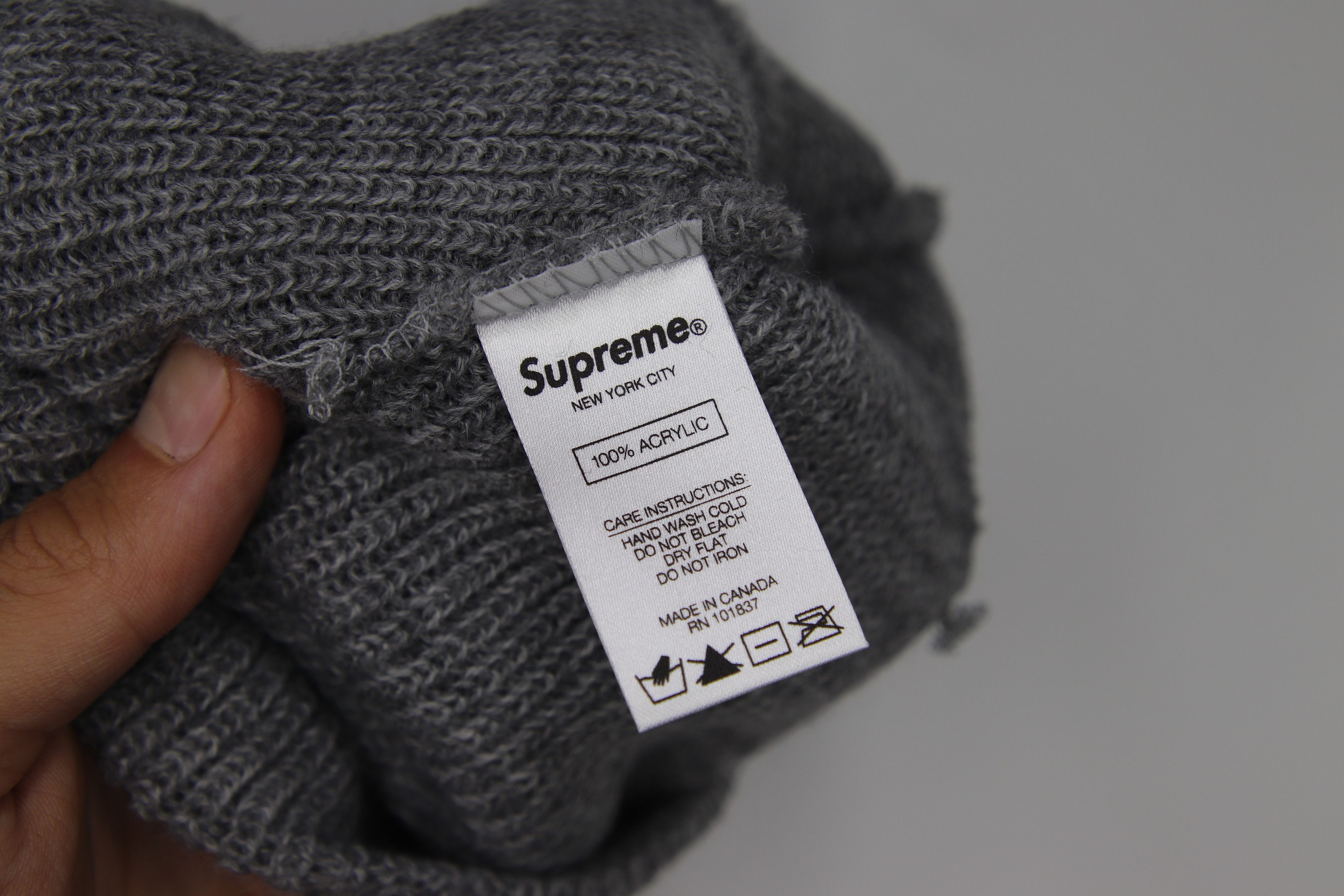 Supreme Supreme Basic Beanie Grey (FW19) Size ONE SIZE - 3 Thumbnail