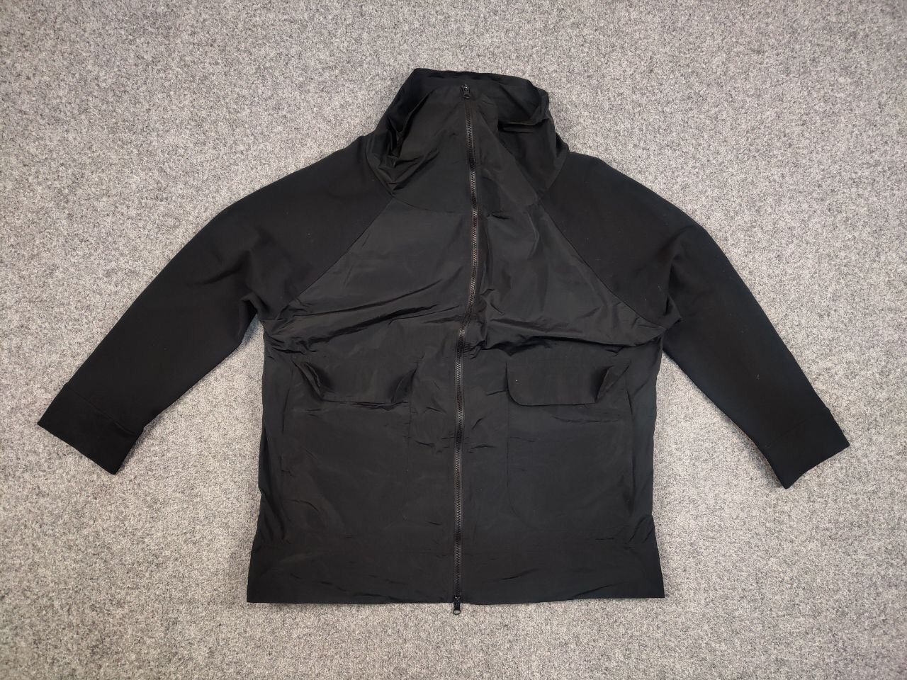 Japanese Brand ZEITLOS by Luana Design Black Oversized Zip Light Jacket Size M / US 6-8 / IT 42-44 - 10 Thumbnail