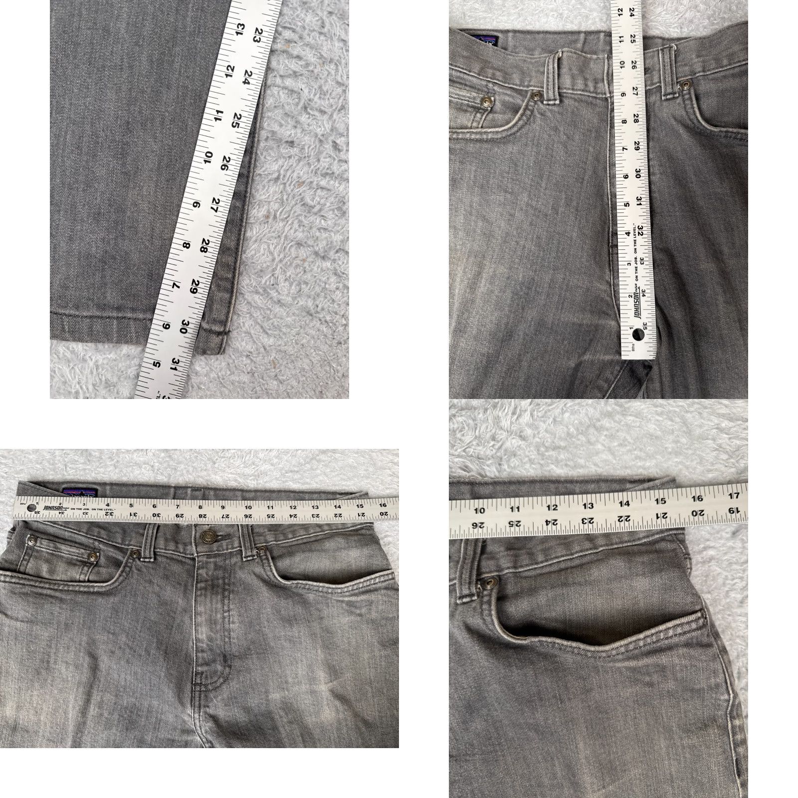Patagonia Patagonia Jeans Mens 32 Gray Denim Straight Leg Cotton Blend Mid Rise Hike Camp Jeans Size US 32 / EU 48 - 8 Thumbnail