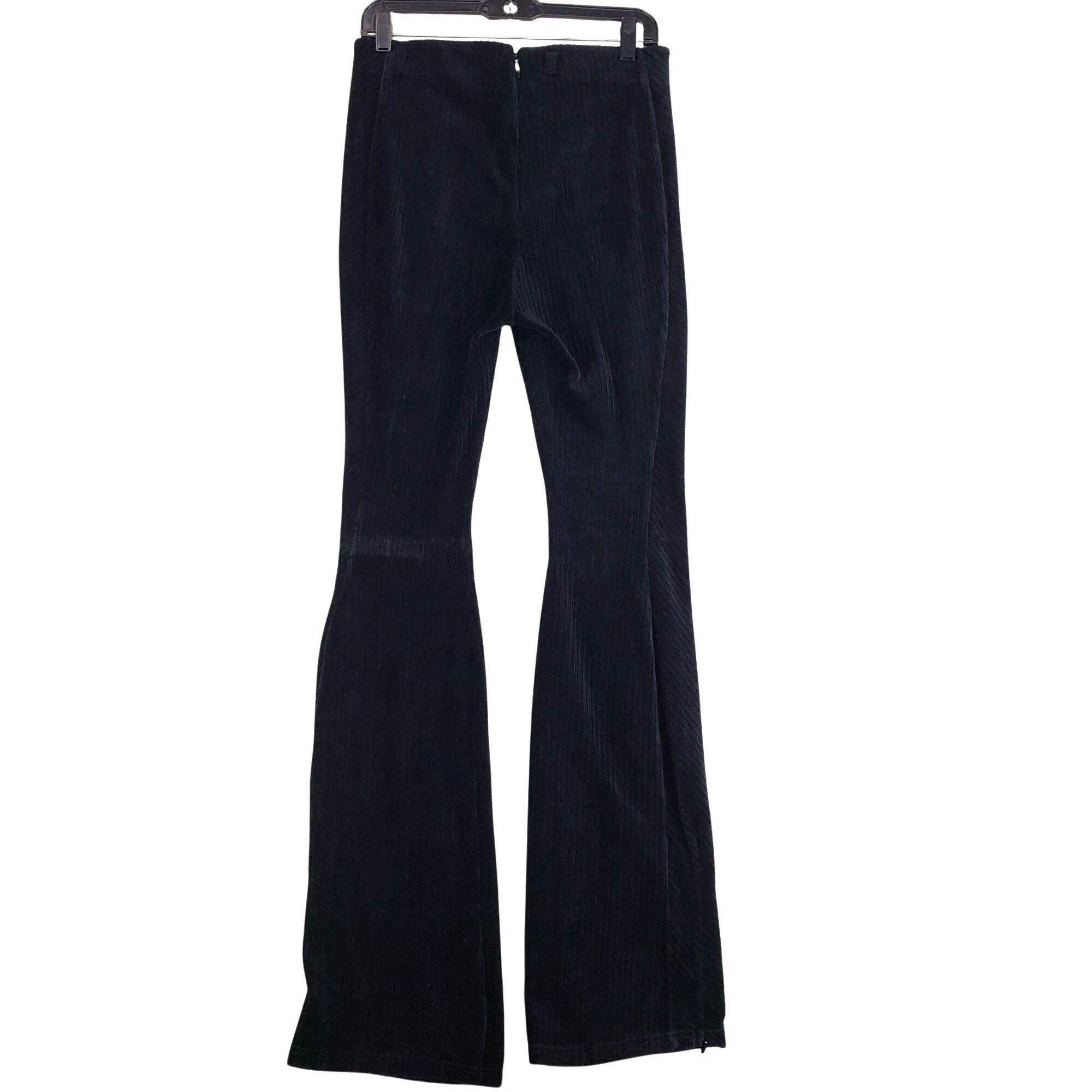 Maniere De Vior Manière De Voir Black Corduroy Flare Pants Size 14 Tall Inse Size 36" / US 14 / IT 50 - 2 Thumbnail