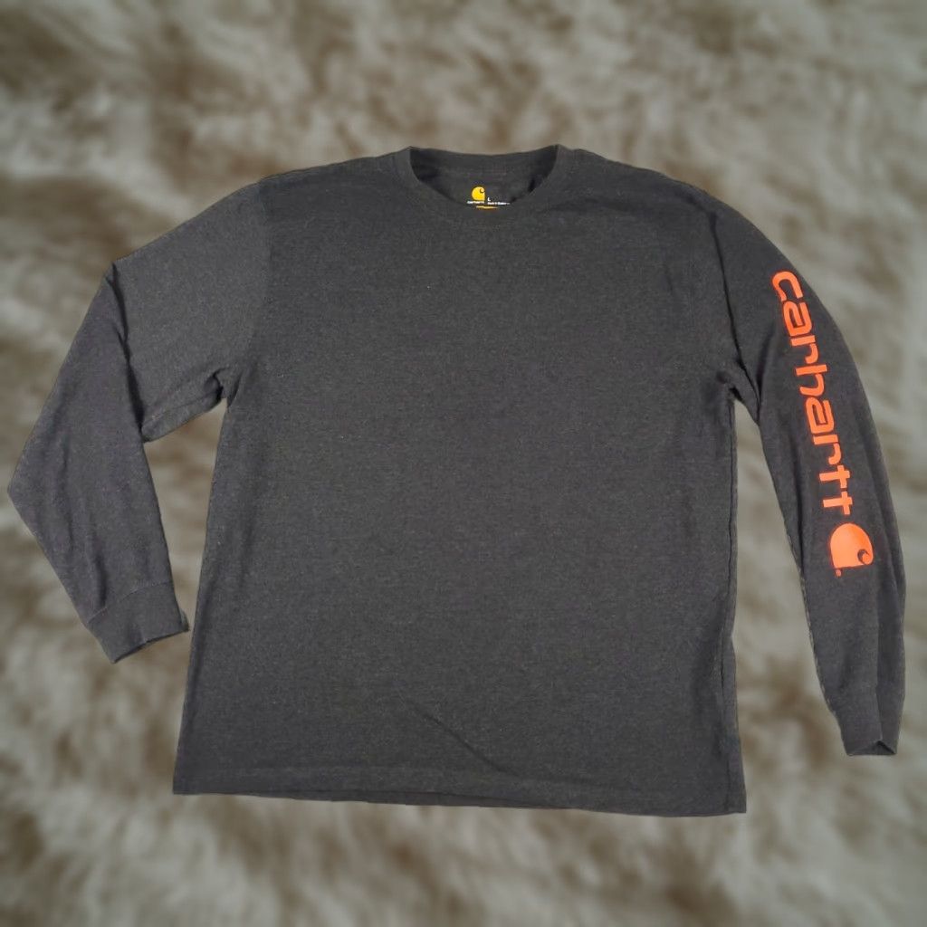 Carhartt Carhartt T-Shirt Mens Large Gray Long Sleeve Crew Neck Casual Sports Size US L / EU 52-54 / 3 - 1 Thumbnail