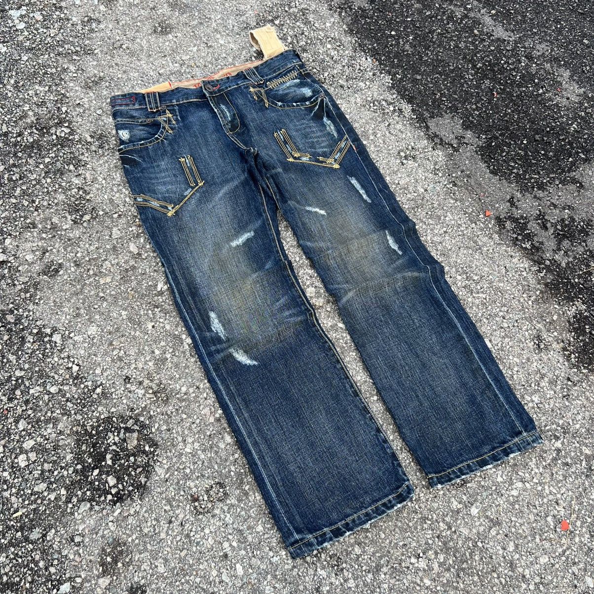 If Six Was Nine “TOUGH JEANSMITH” BOHAM MILITARY STYLE DISTRESSED JEANS Size US 36 / EU 52 - 2 Thumbnail