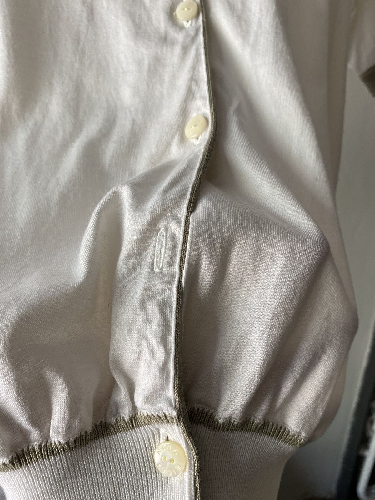 Nina Ricci NINA RICCI Sports PARIS Vintage White Knit Top Size L / US 10 / IT 46 - 5 Thumbnail