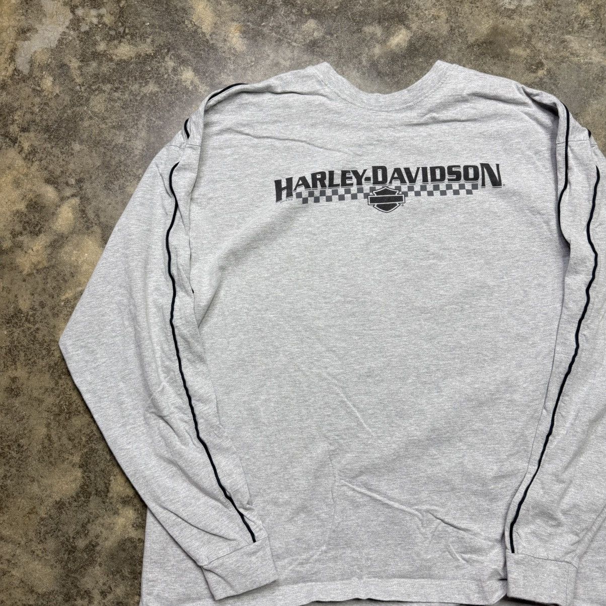 Vintage vintage harley davidson longsleeve checkered flag tshirt Size US XL / EU 56 / 4 - 2 Thumbnail