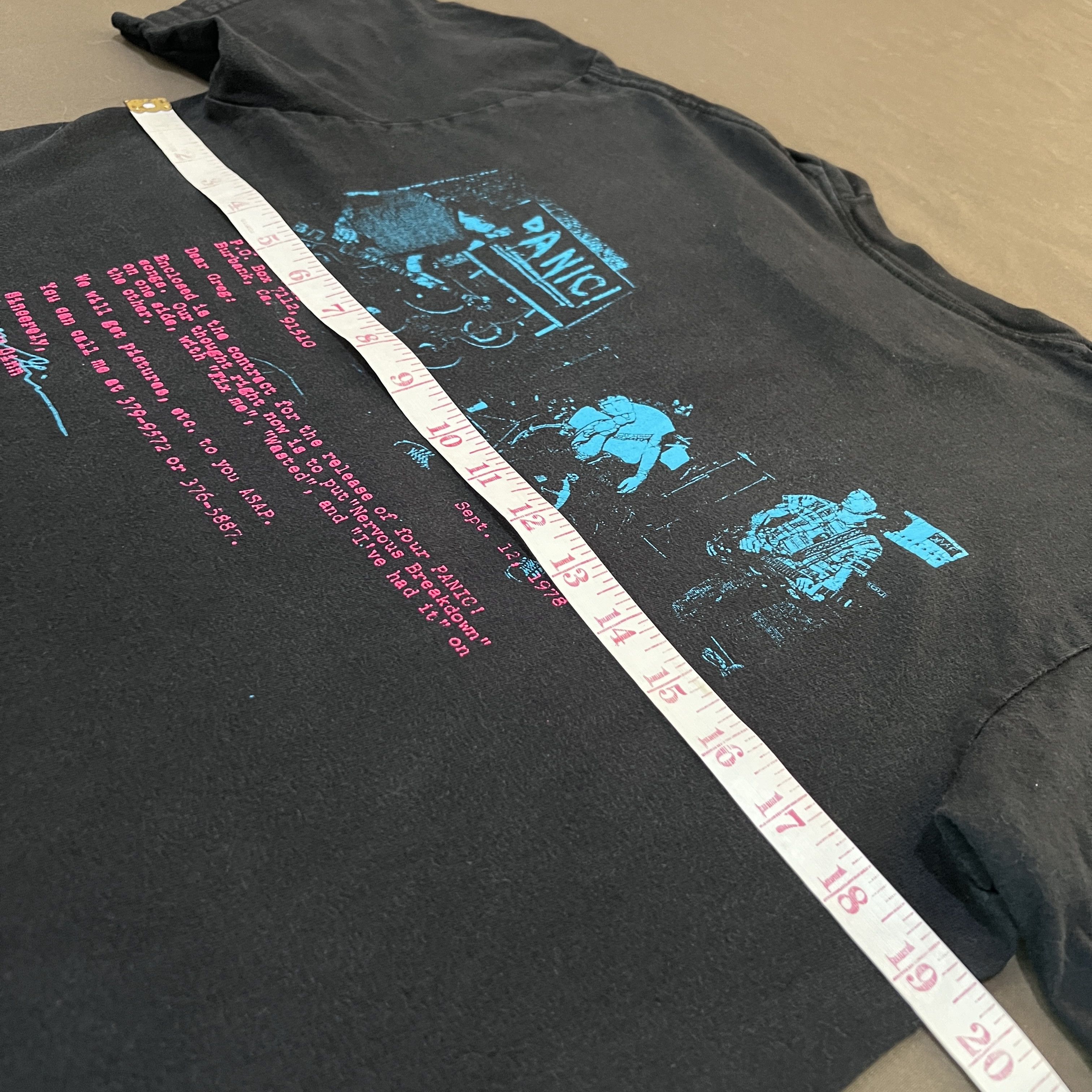 Vintage Y2K Greg Ginn Panic Black Flag SST Record Tee Size US M / EU 48-50 / 2 - 8 Thumbnail