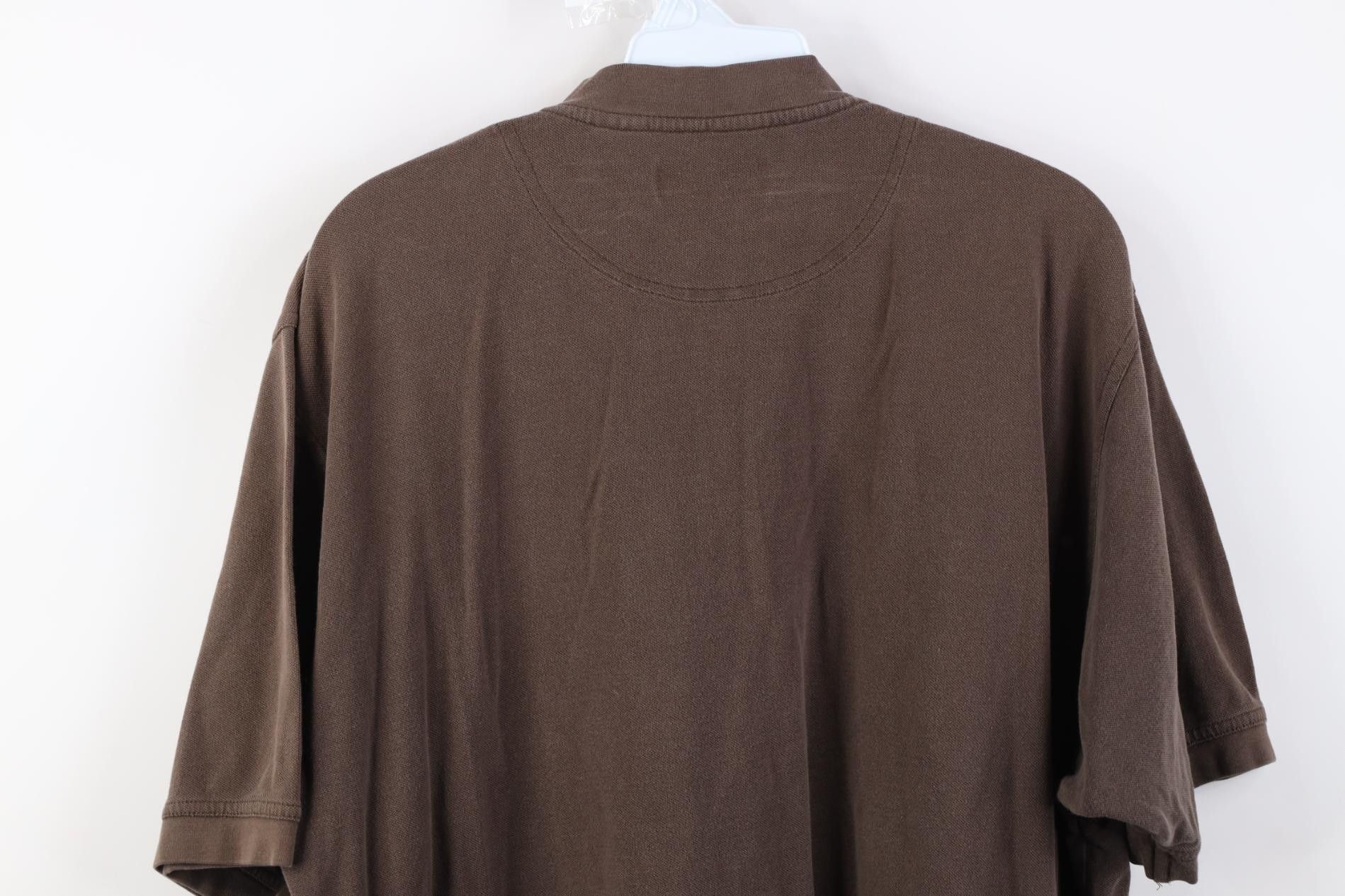 Vintage Vintage 90s Streetwear Pique Cotton Henley T-Shirt Brown Size US L / EU 52-54 / 3 - 15 Thumbnail