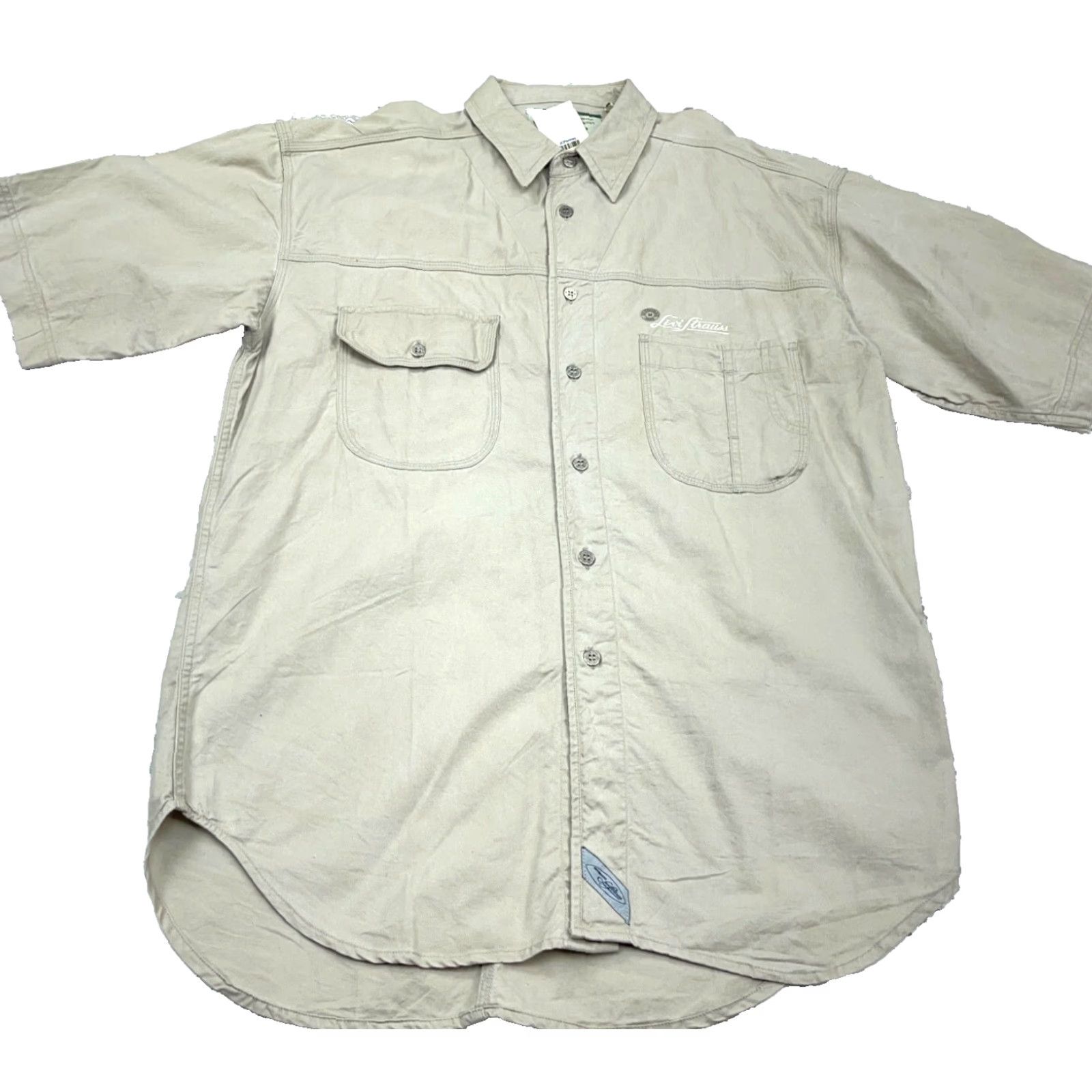 Levi's VINTAGE Levi's Shirt Men M Tan Beige Denim Button-Up Western Cowboy | Levi's Shirt Men M Tan Beige Denim Button-Up Western Cowboy Size US M / EU 48-50 / 2 - 2 Thumbnail