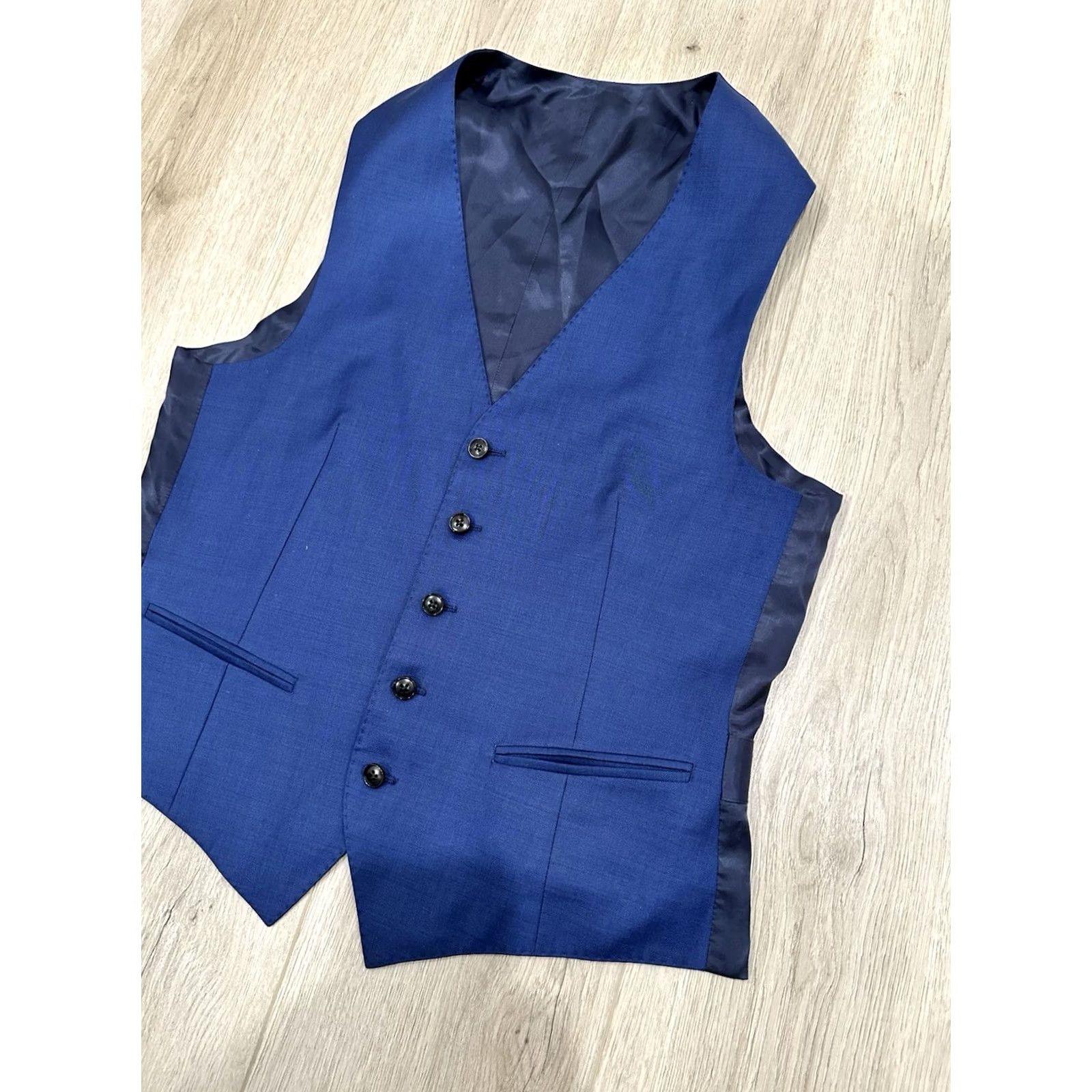 Suitsupply Suitsupply Vest Mens Medium Blue Wool Vitale Barberis Canonico Size 48 Size US M / EU 48-50 / 2 - 2 Thumbnail