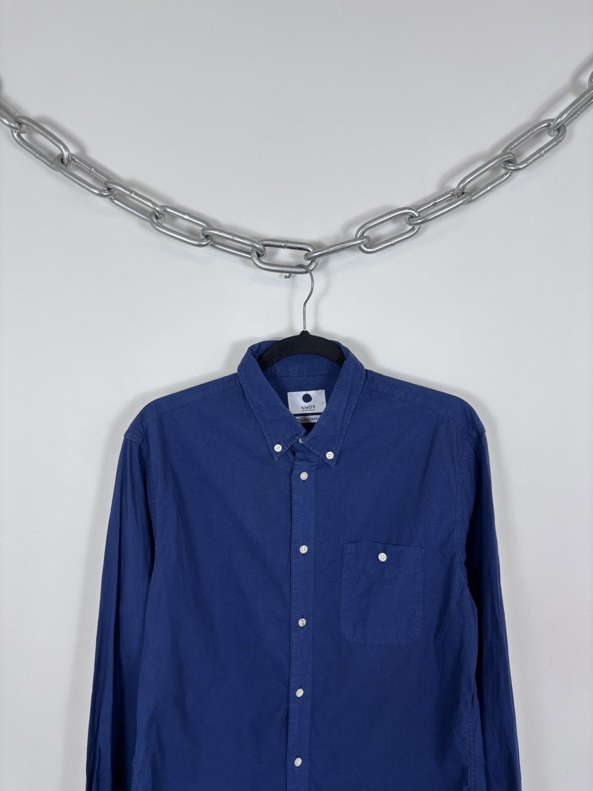 NN07 NN07 No Nationality New Derek Men’s Blue Long Sleeve Shirt Size US M / EU 48-50 / 2 - 2 Thumbnail