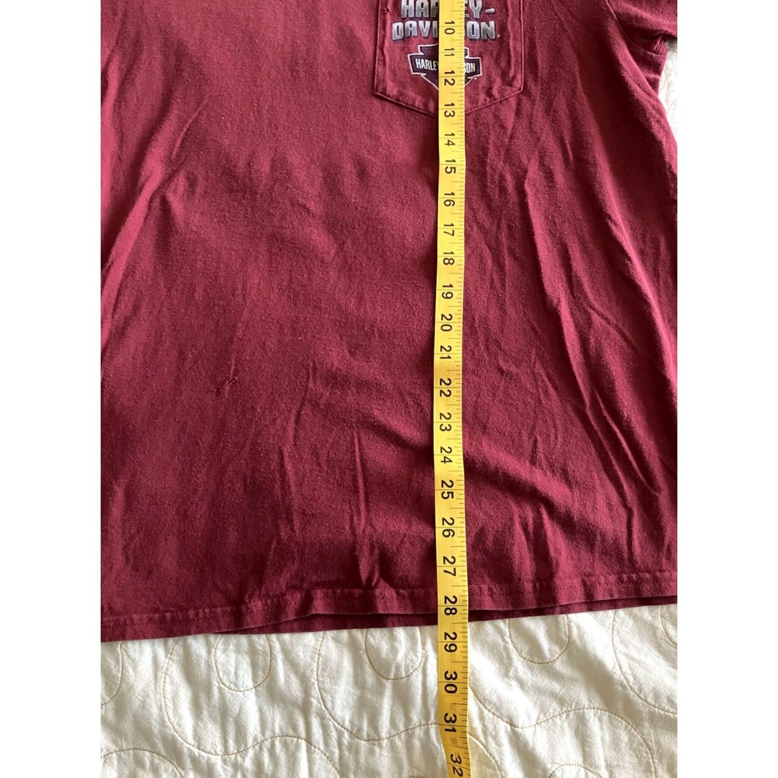 Harley Davidson Harley Davidson T Shirt Mens XL Pocket Tee Charlotte NC Maroon Red Size US XL / EU 56 / 4 - 5 Thumbnail