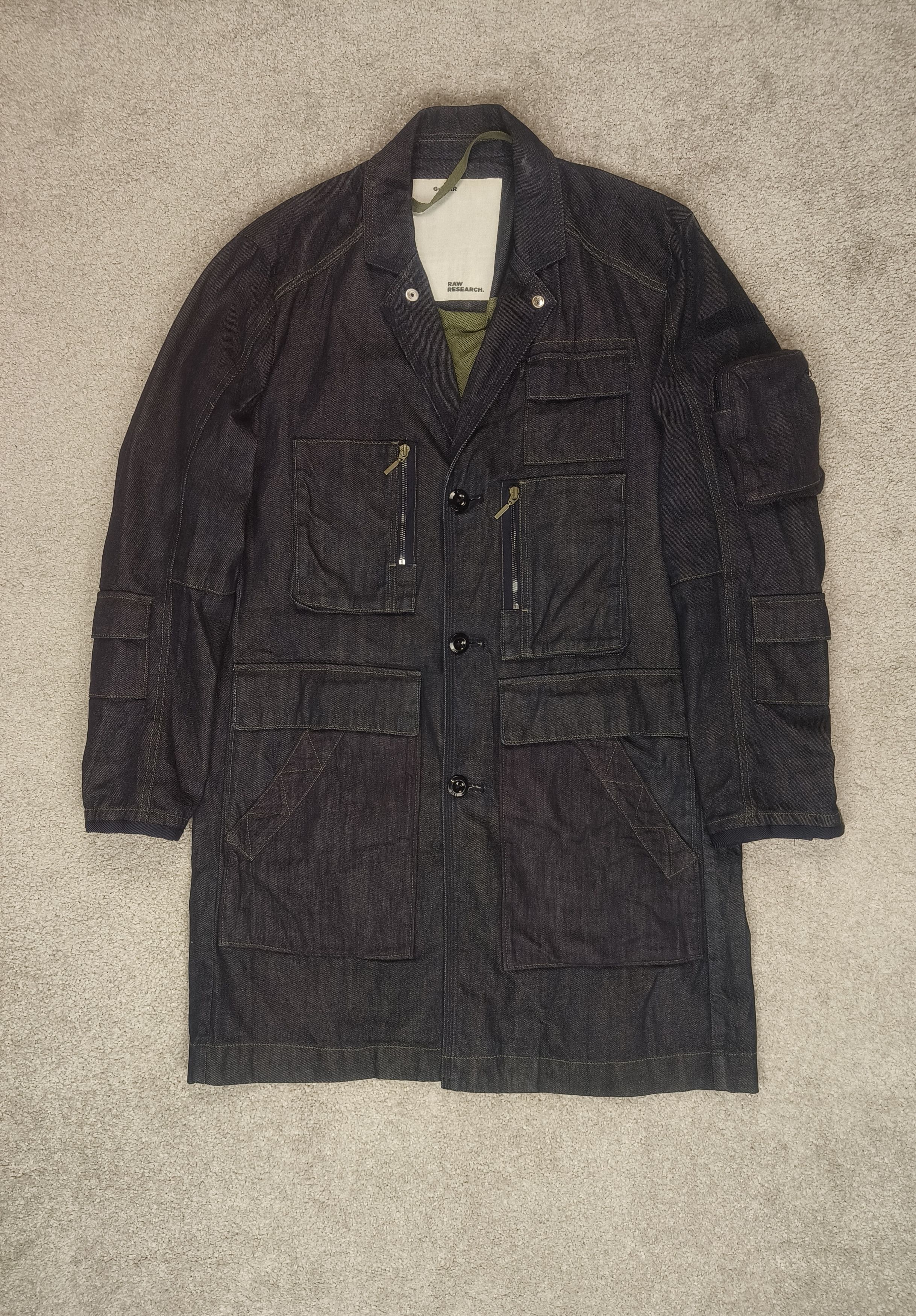 G-Star G-STAR Raw Research GSRR Hito Denim Multi Pocket Coat Jacket Size US L / EU 52-54 / 3 - 1 Thumbnail
