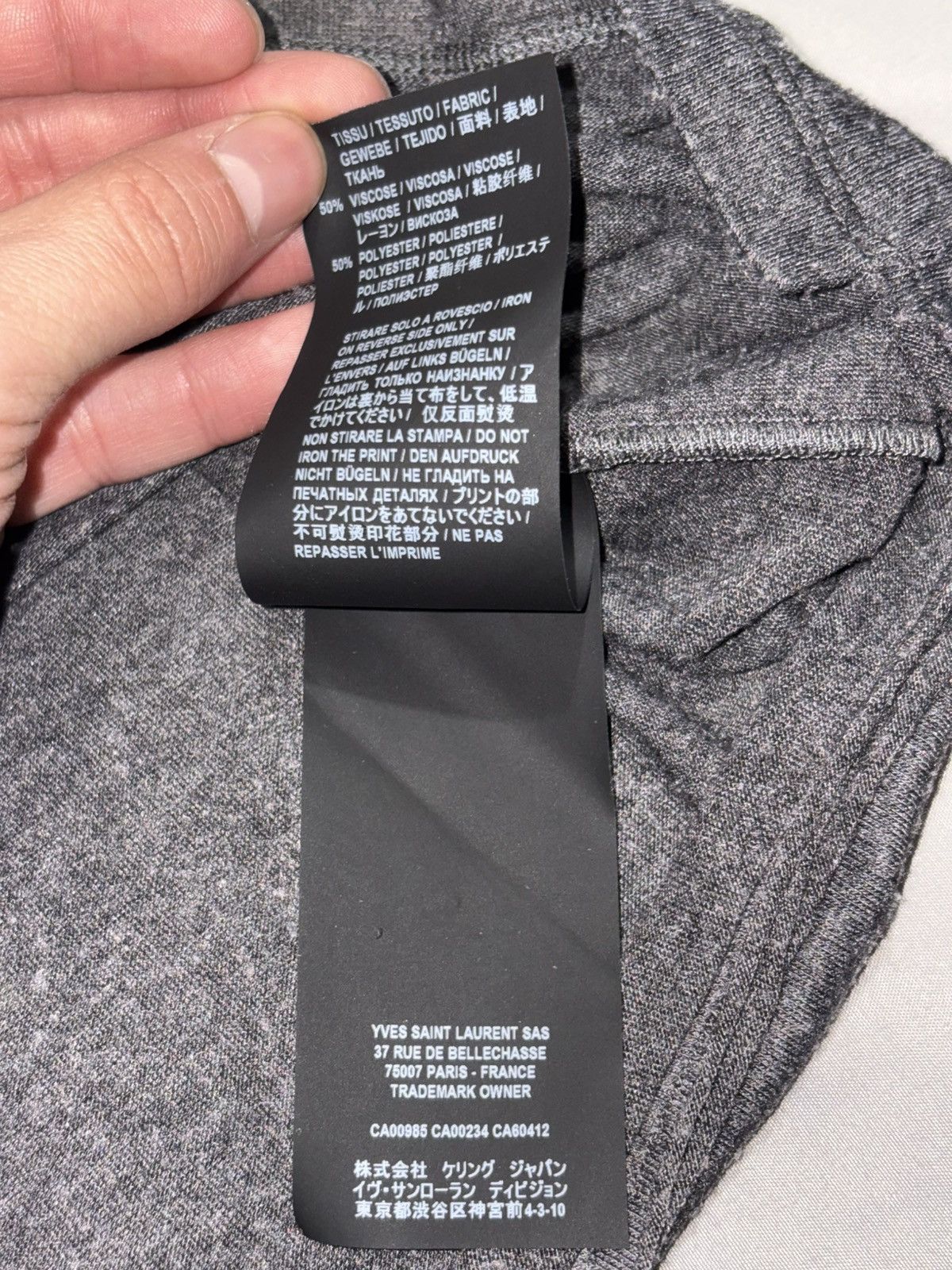 Saint Laurent Paris Saint Laurent Paris Skeleton Burning Man T-Shirt Anthracite Size US M / EU 48-50 / 2 - 7 Thumbnail