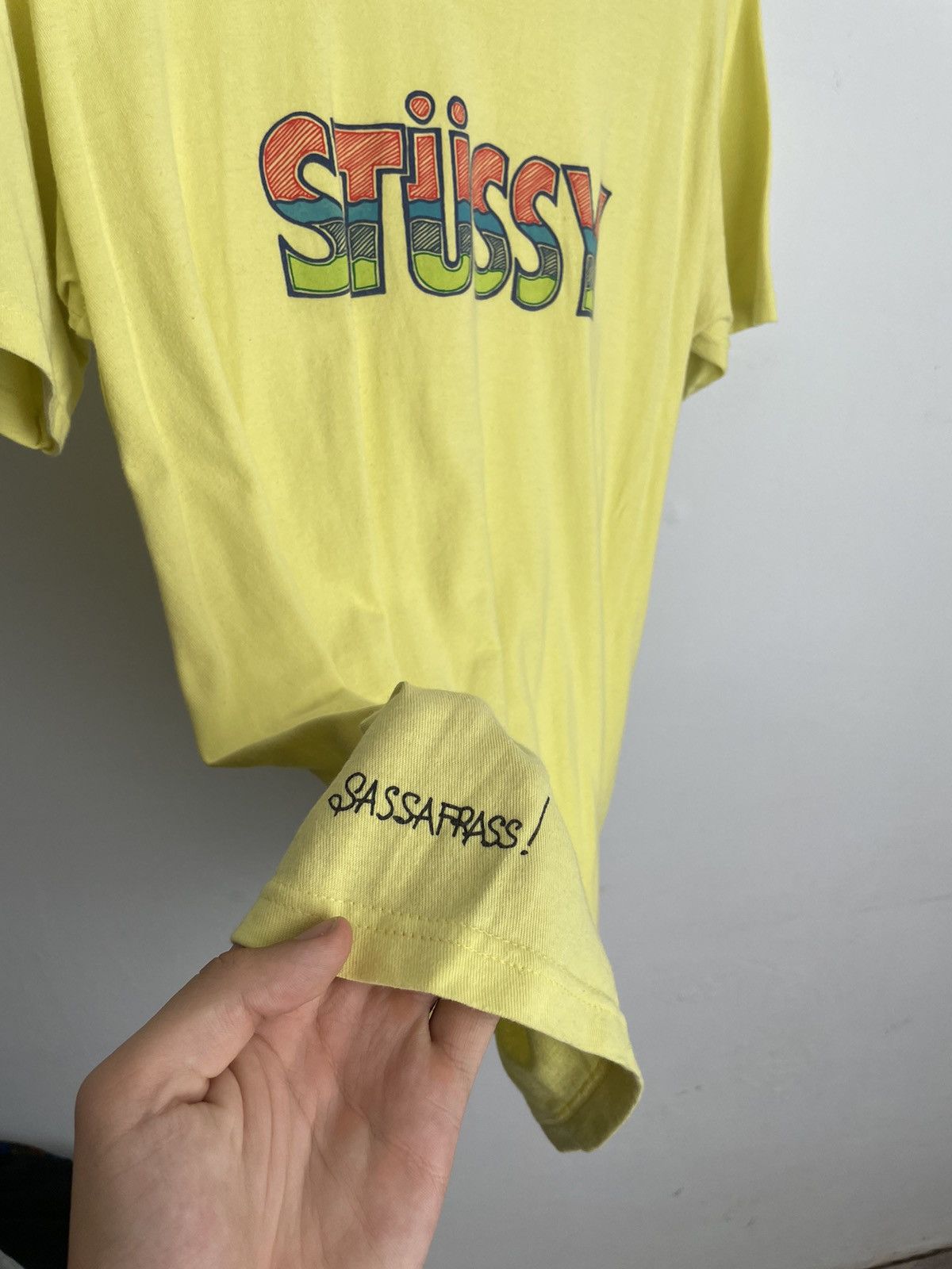 Stussy Stussy t-shirt big logo yellow vintage Size US M / EU 48-50 / 2 - 4 Thumbnail