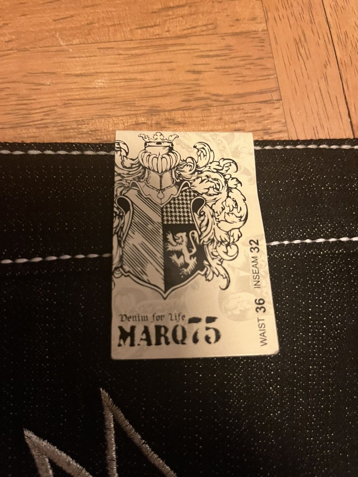Affliction × Japanese Brand marq75 super nice baggy asl with gothic cross&wing design Size US 36 / EU 52 - 6 Thumbnail