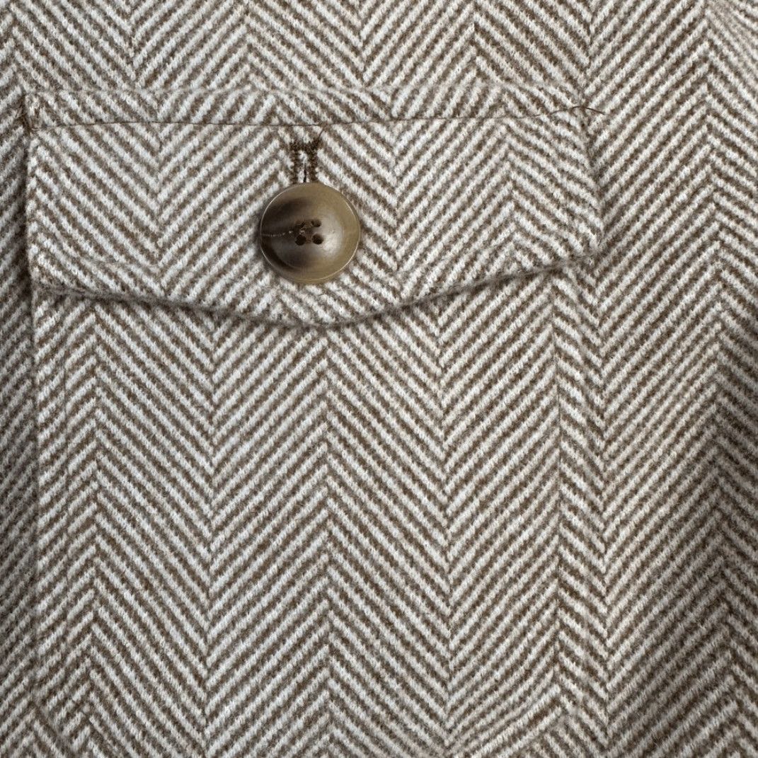 AVEC LES FILLES VINTAGE Avec Les Filles XS Oversized Shacket Tan Shirt Jacket Womens XS Tan Button Up Shacket Size XS / US 0-2 / IT 36-38 - 3 Thumbnail