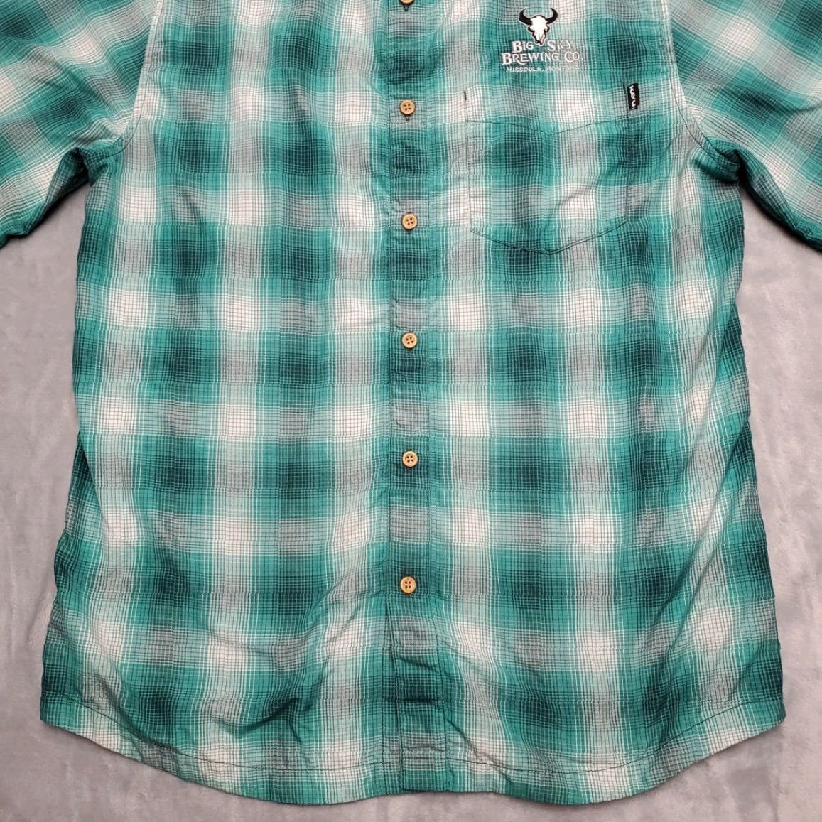 KAVU VINTAGE Big Sky brewing Company Shirt Mens M Green Missoula MT Short Sleeve Kavu Outdoor Size US L / EU 52-54 / 3 - 2 Thumbnail