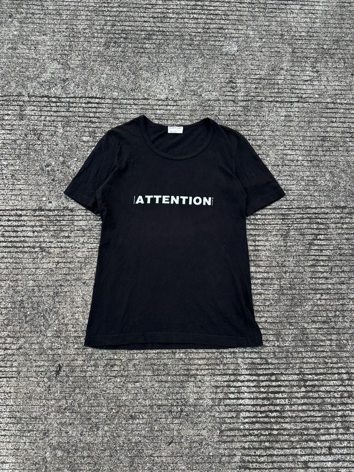 Helmut Lang Helmut Lang AW97 “Attention” Tee Size US XXS / EU 40 - 1 Thumbnail