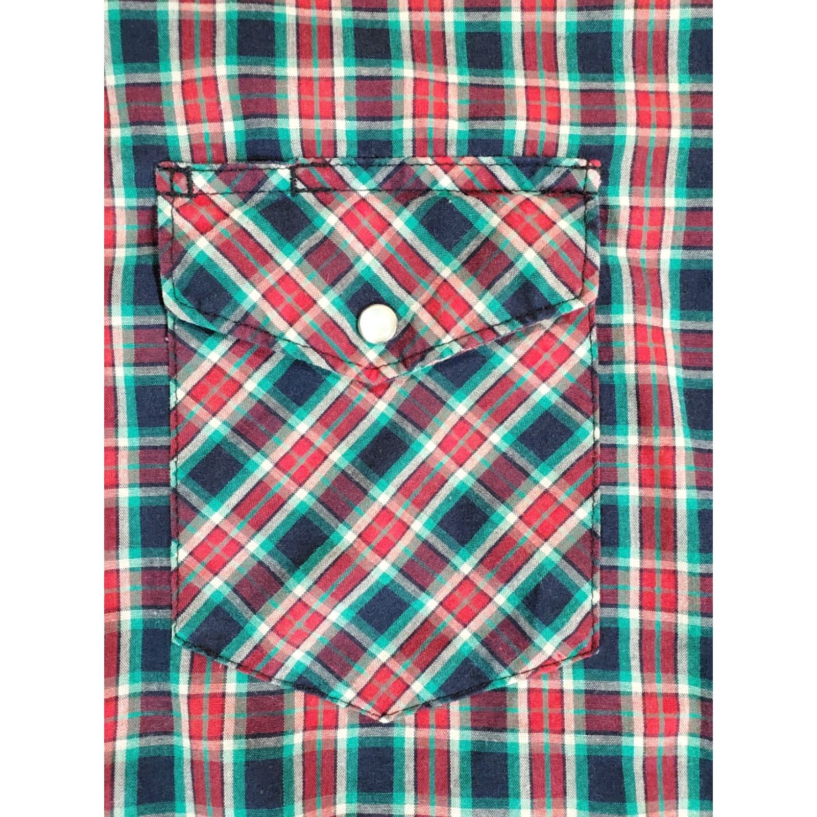 Wrangler Vintage Wrangler Western Pearl Snap Shirt - Long Tails - Red Plaid - Mens Size XL Size US XL / EU 56 / 4 - 3 Thumbnail