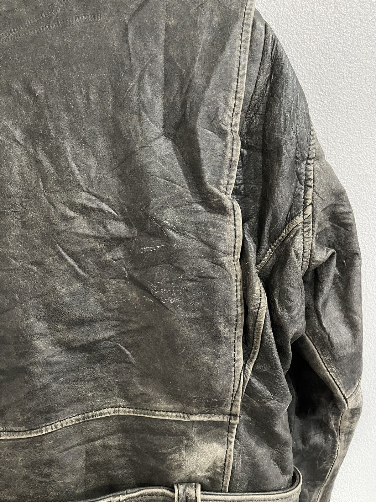 Japanese Brand Vintage On Time Real Leather Jacket Size US M / EU 48-50 / 2 - 7 Thumbnail