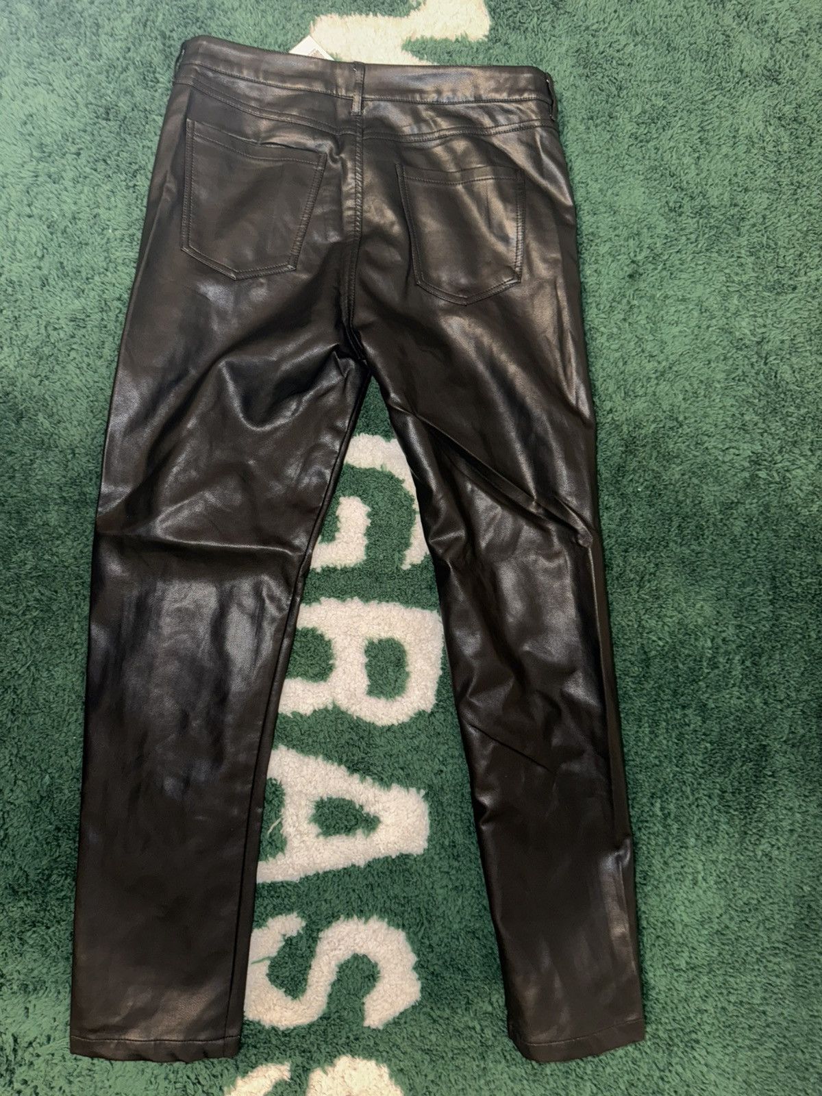 Forever 21 Bones Faux Leather Pants Sz.32 Size US 32 / EU 48 - 2 Thumbnail